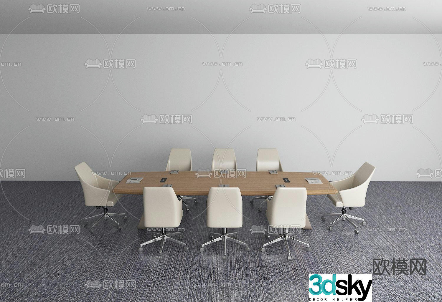 Conference tables and chairs conference table 3d model