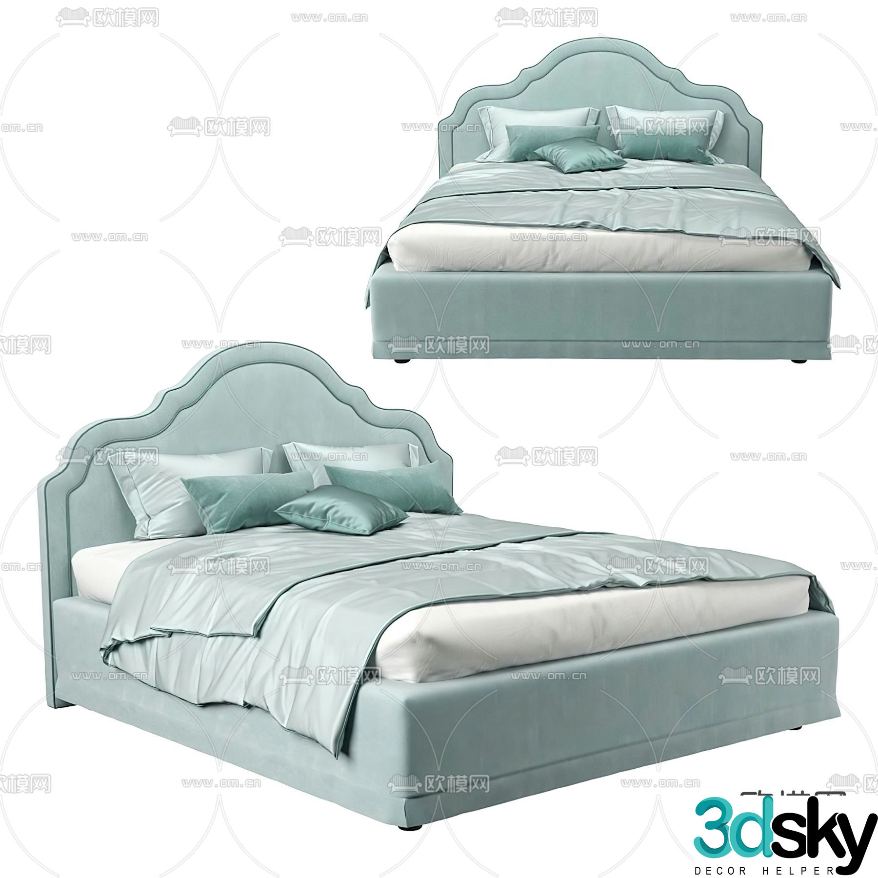 Modern children’s bed girl’s bed 3d model