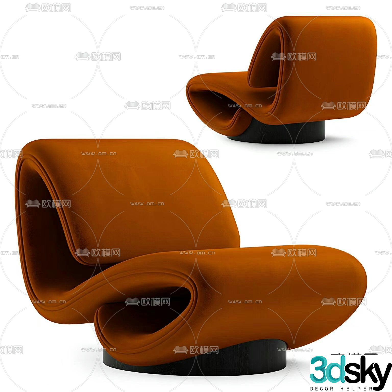 Creative lounge chair 3d model