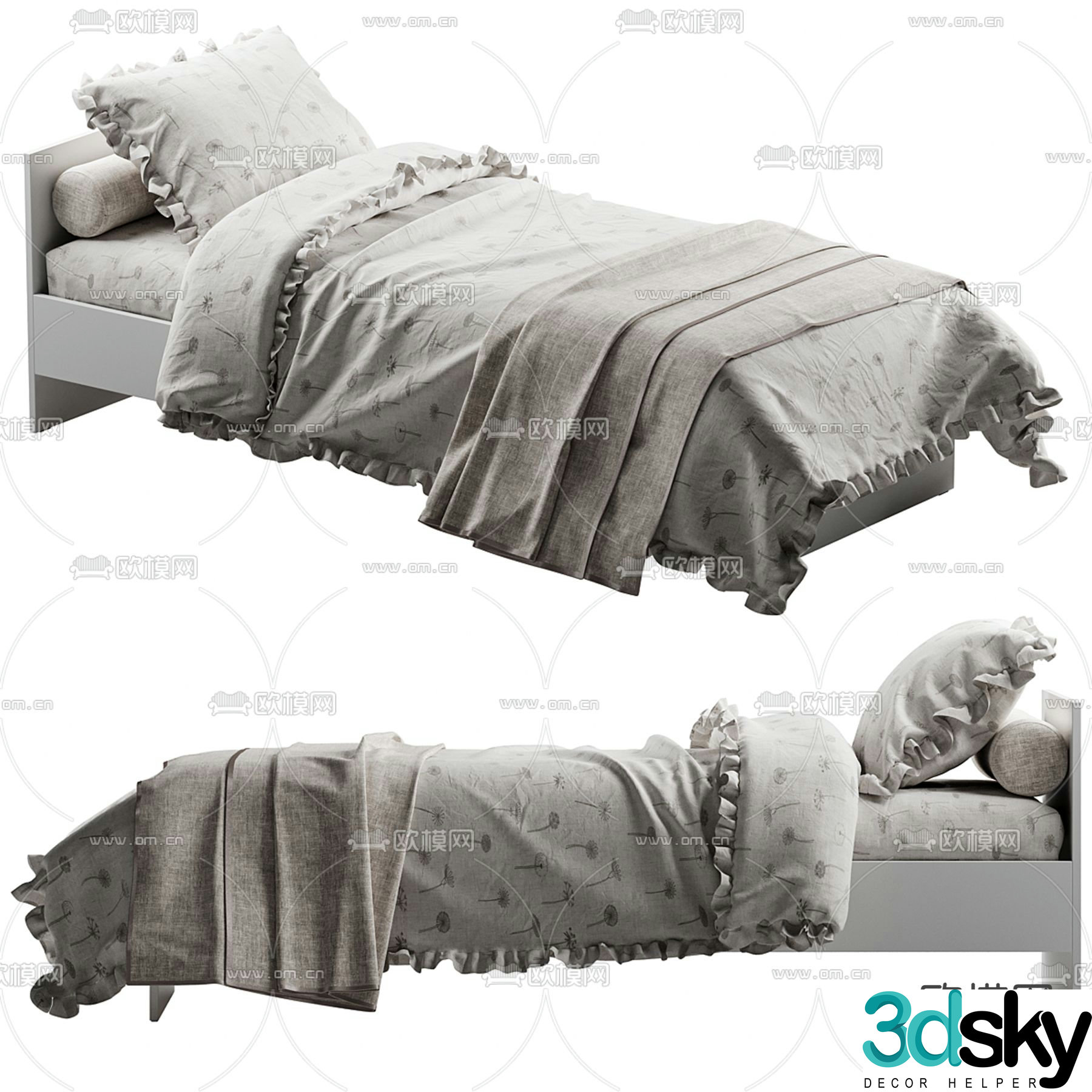divanmsk single bed 3d model