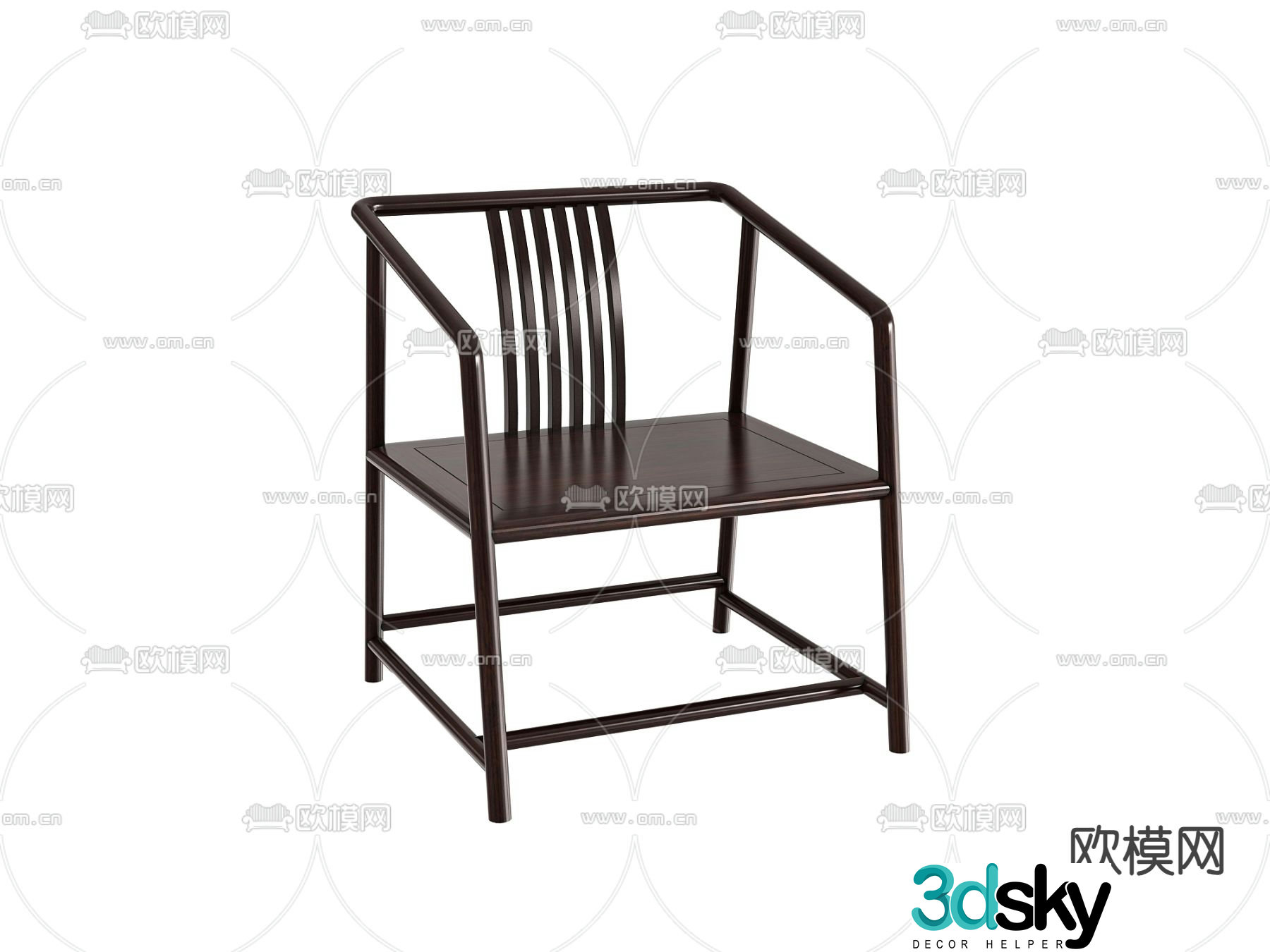 New Chinese style leisure chair 3d model
