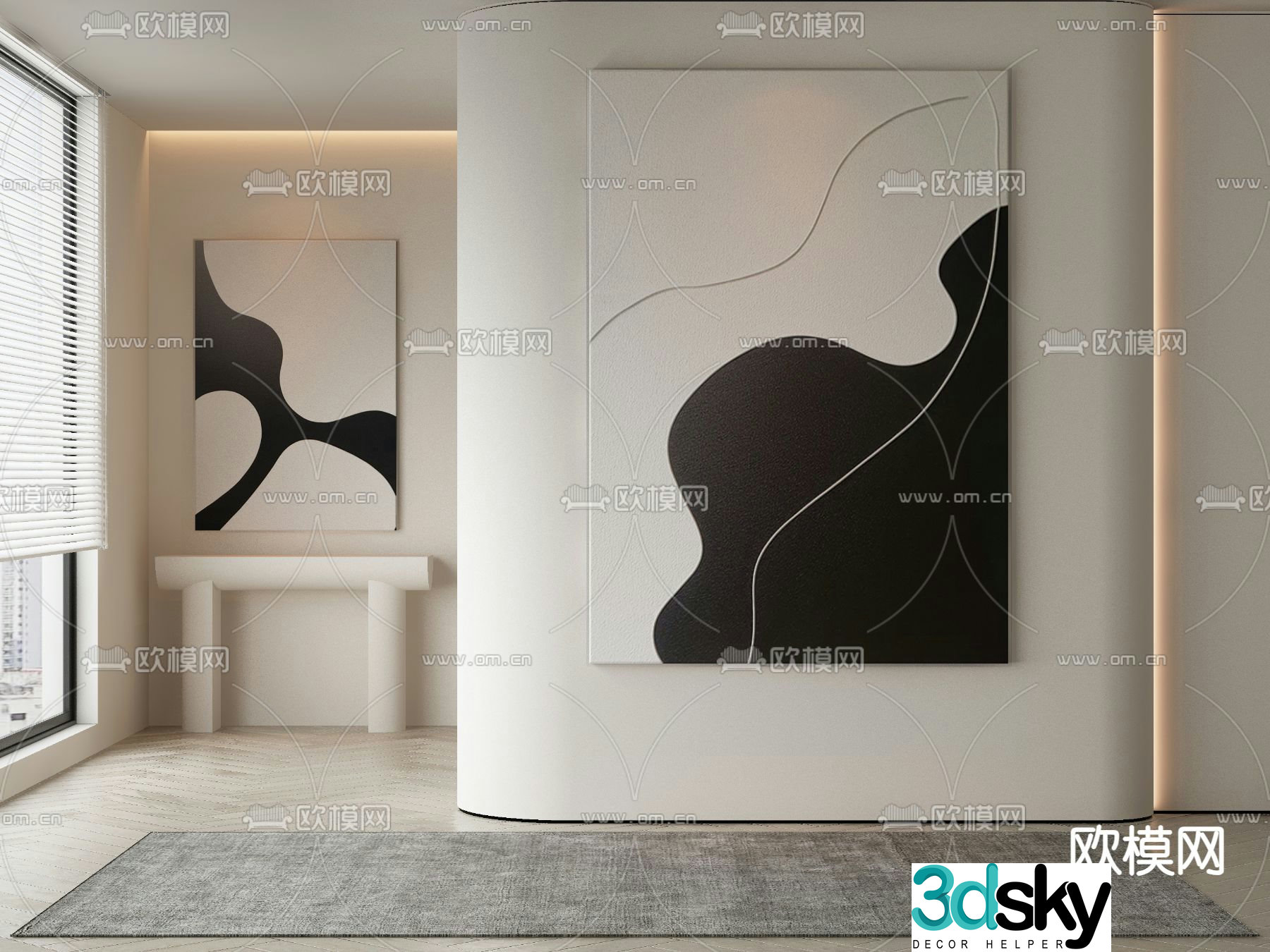 Decorative painting Hanging painting 3d model