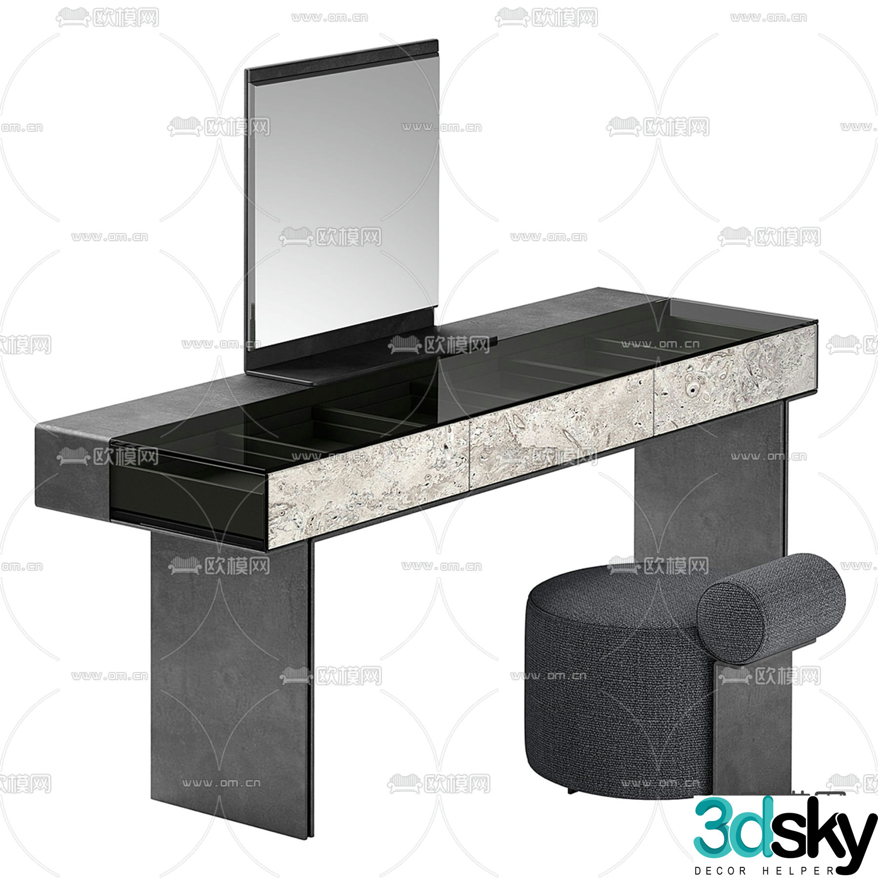 Modern dressing table dressing table 3d model