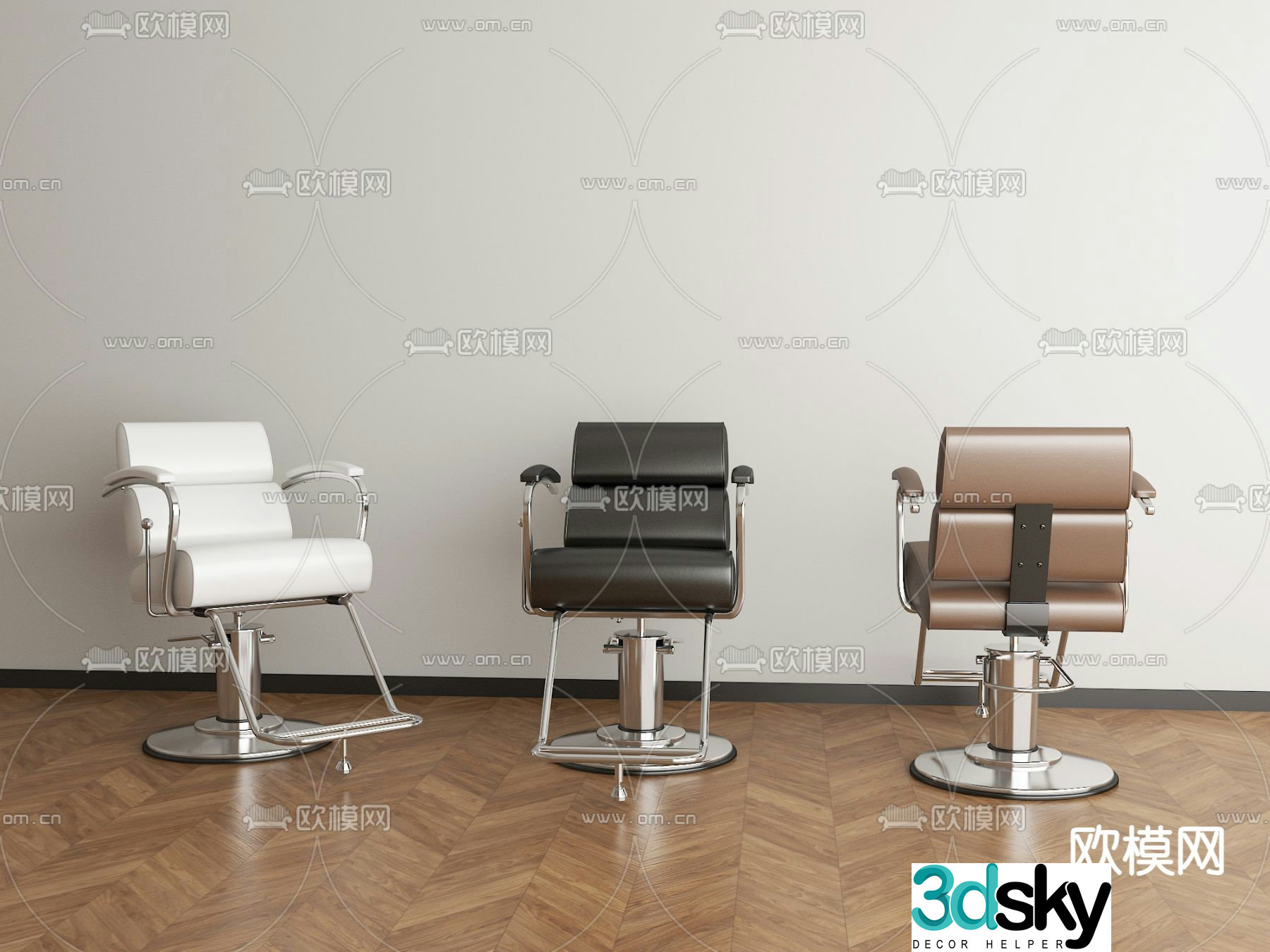 Internet celebrity barber lift chair 3D model of hairdressing chair