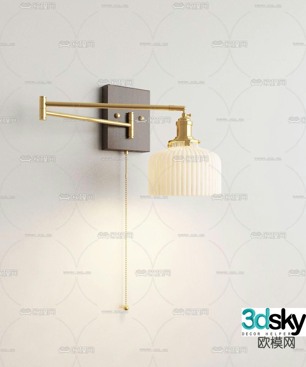 Light luxury retractable wall lamp 3D model