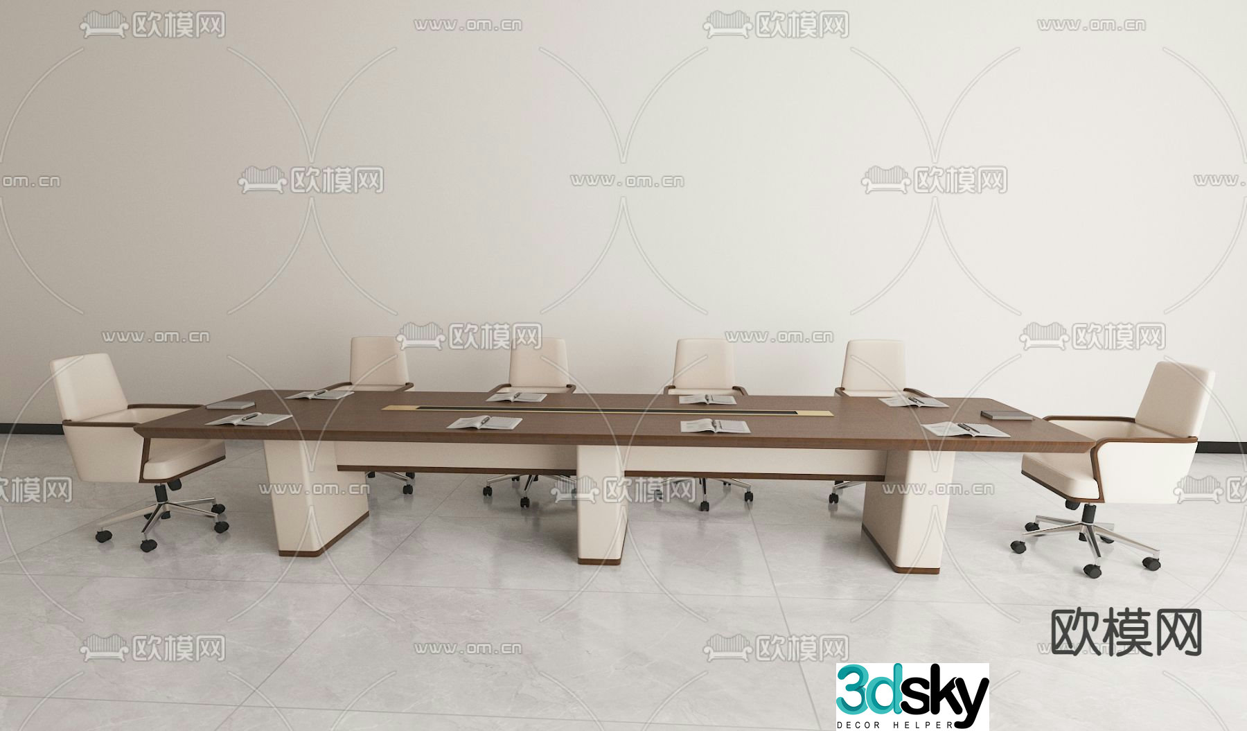 Large conference table conference table 3d model