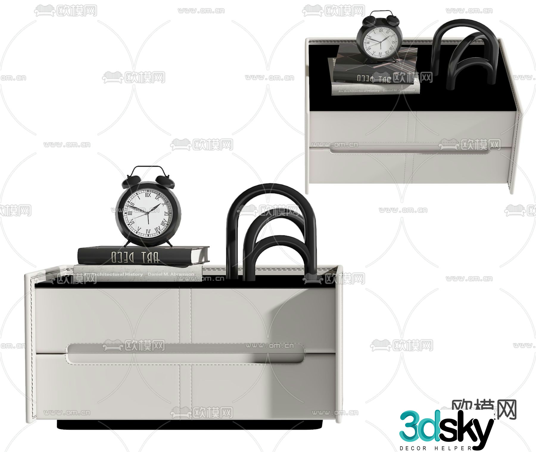 Modern bedside table 3d model