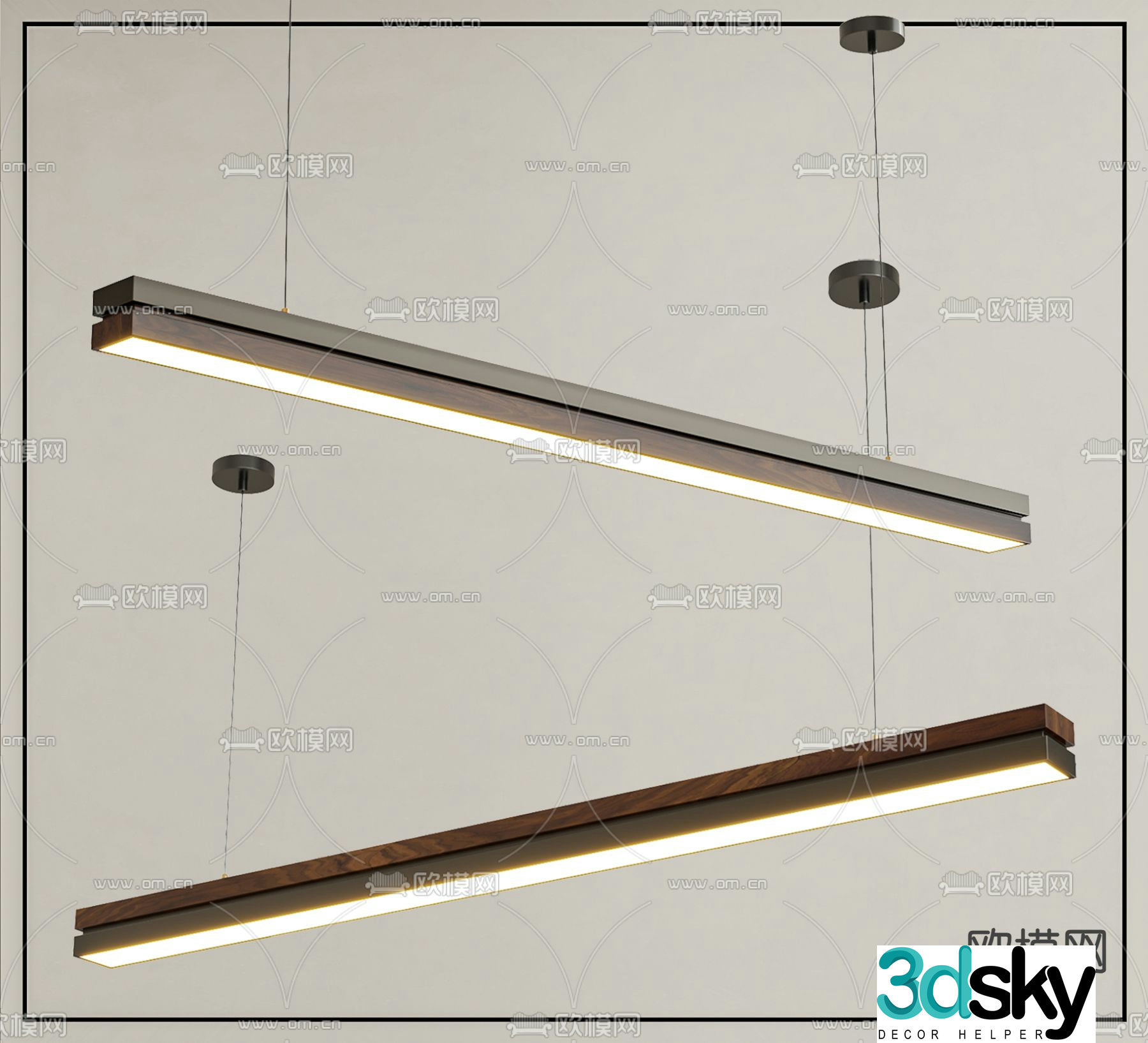 Modern chandelier 3d model
