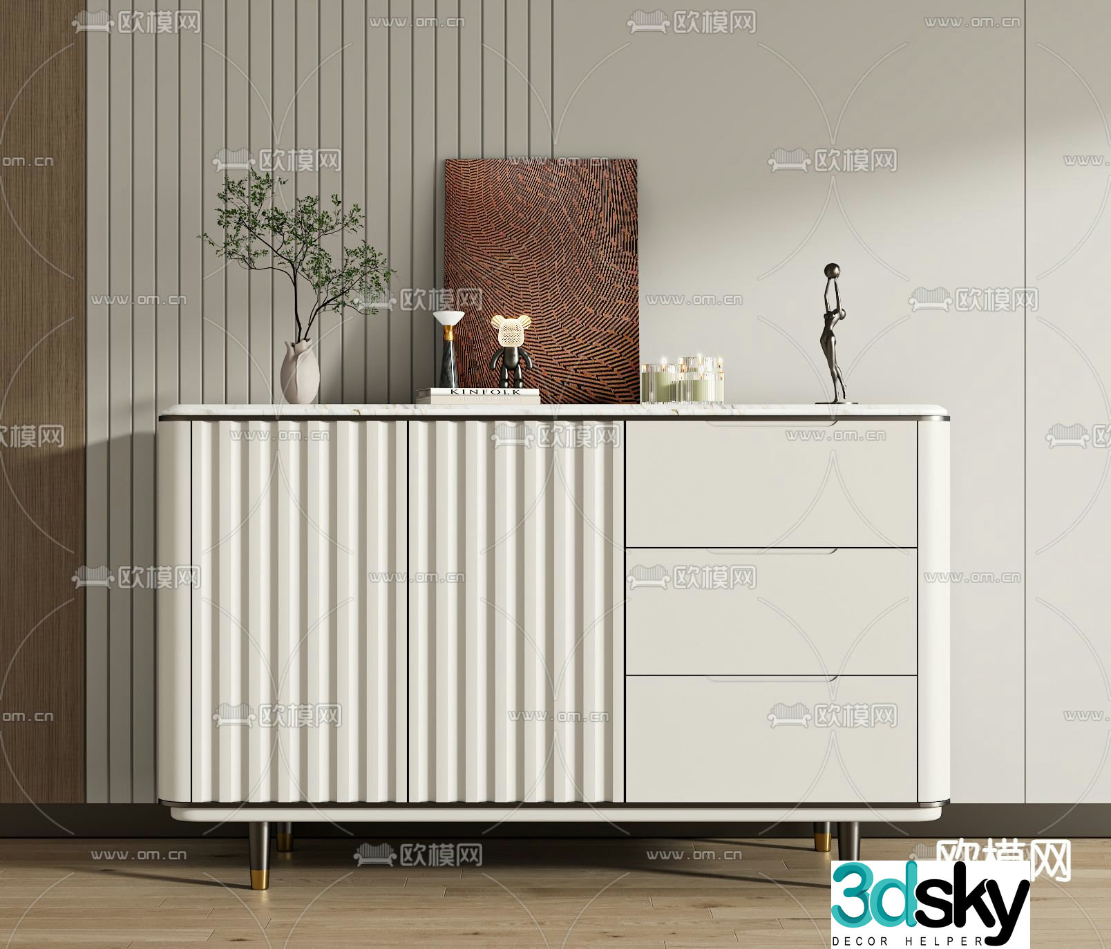 Modern entrance cabinet 3D model