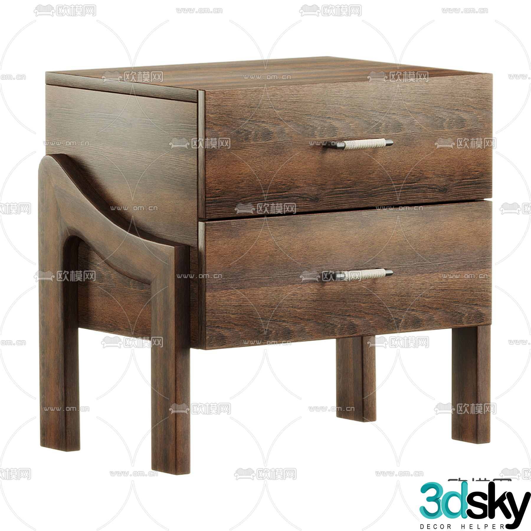Four Hands bedside table 3d model