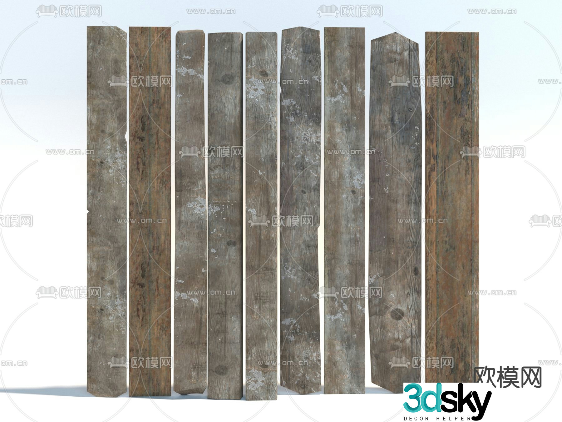 Wood board sketch wainscot wood anticorrosive wood 3d model