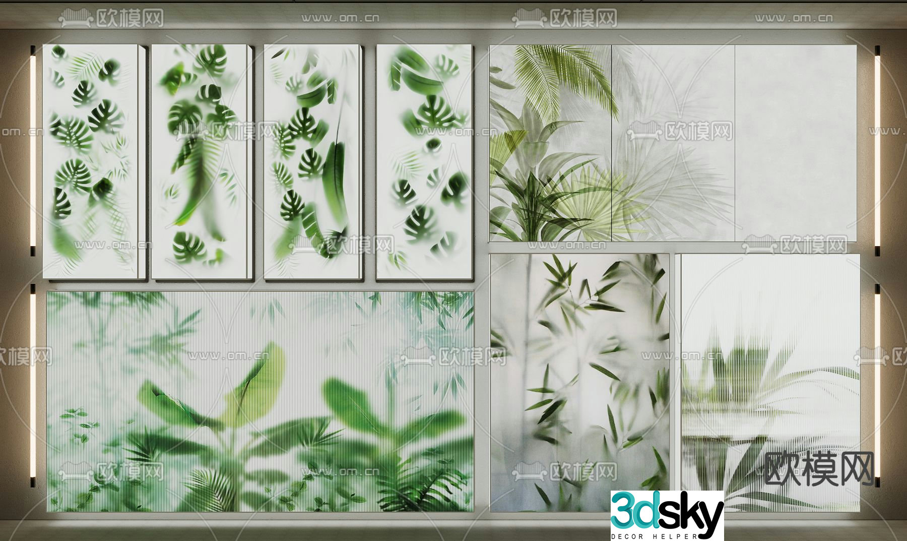 Plant landscape light box decorative light box 3d model