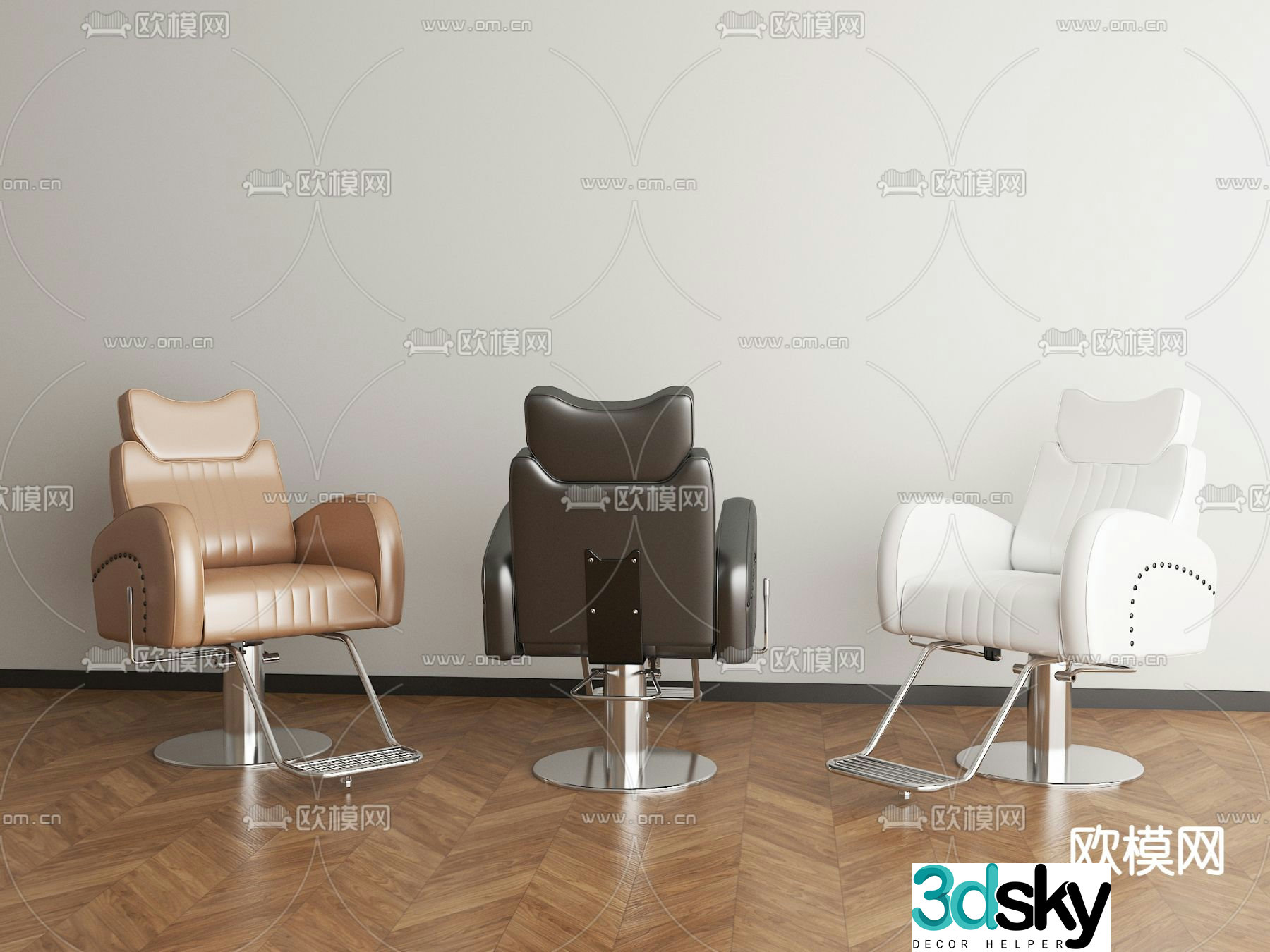Internet celebrity barber shop chair hairdressing chair 3d model