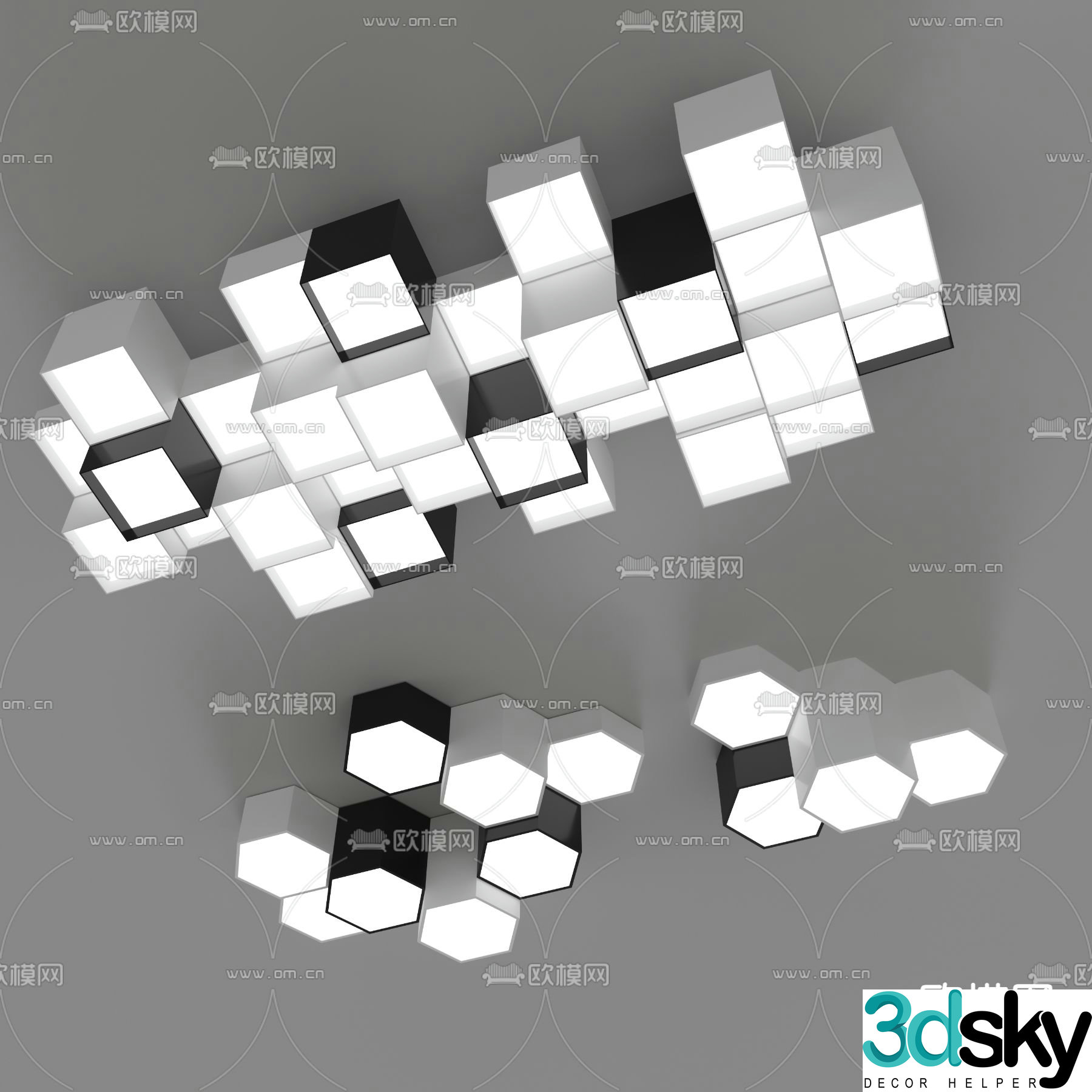 Creative ceiling light Living room light 3d model