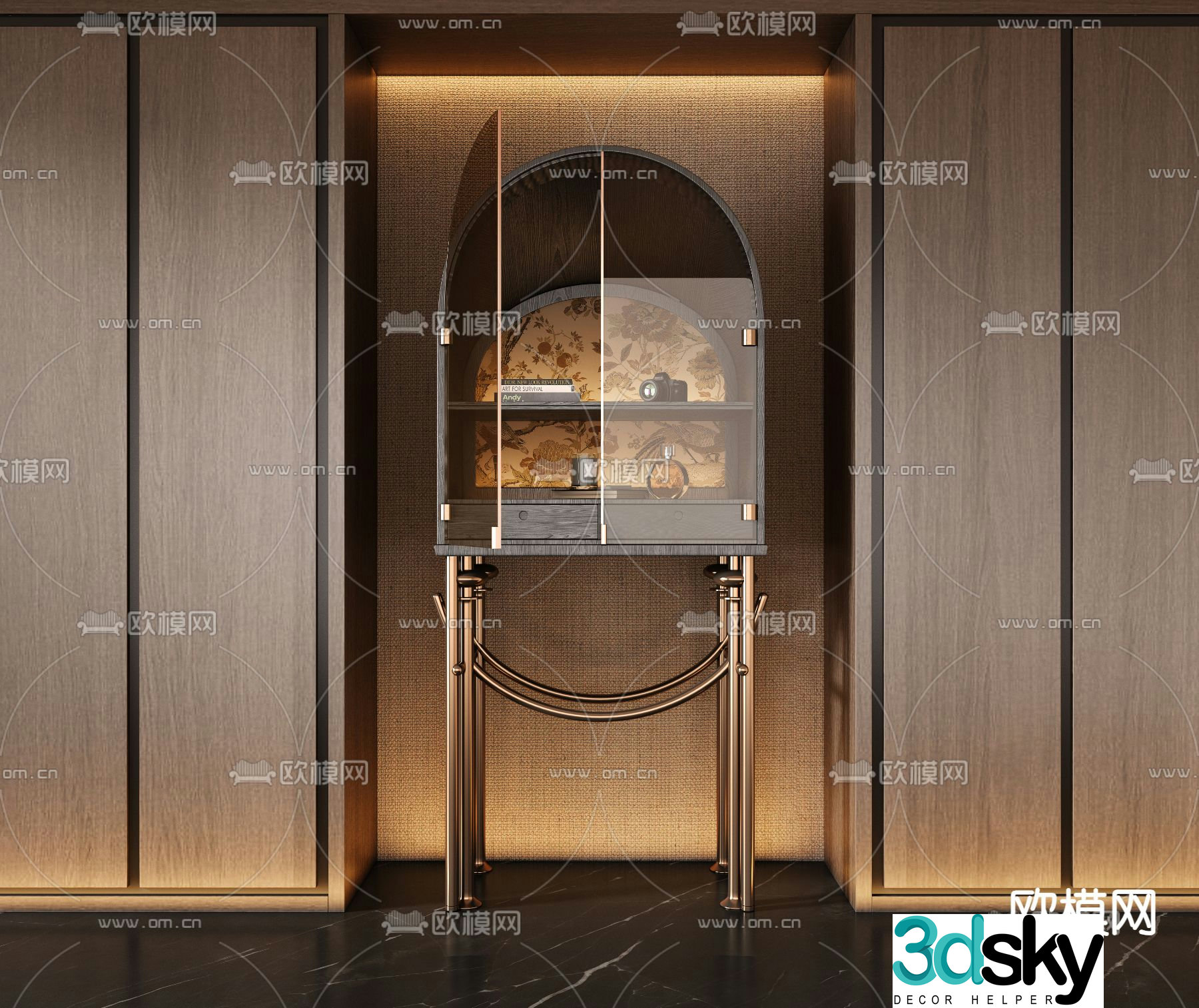 Modern mini decorative cabinet 3d model