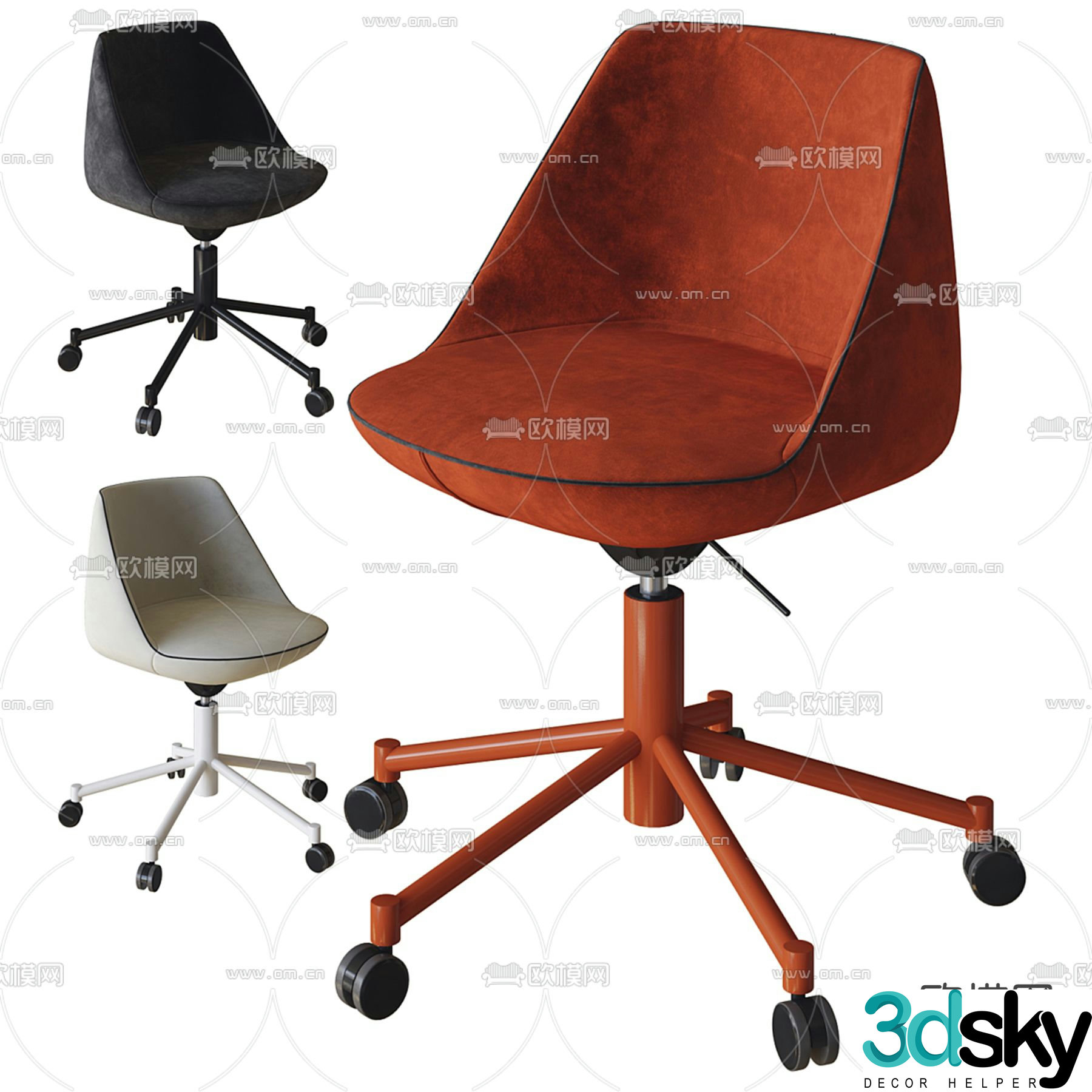 Magnum office chair shift chair negotiation chair 3d model
