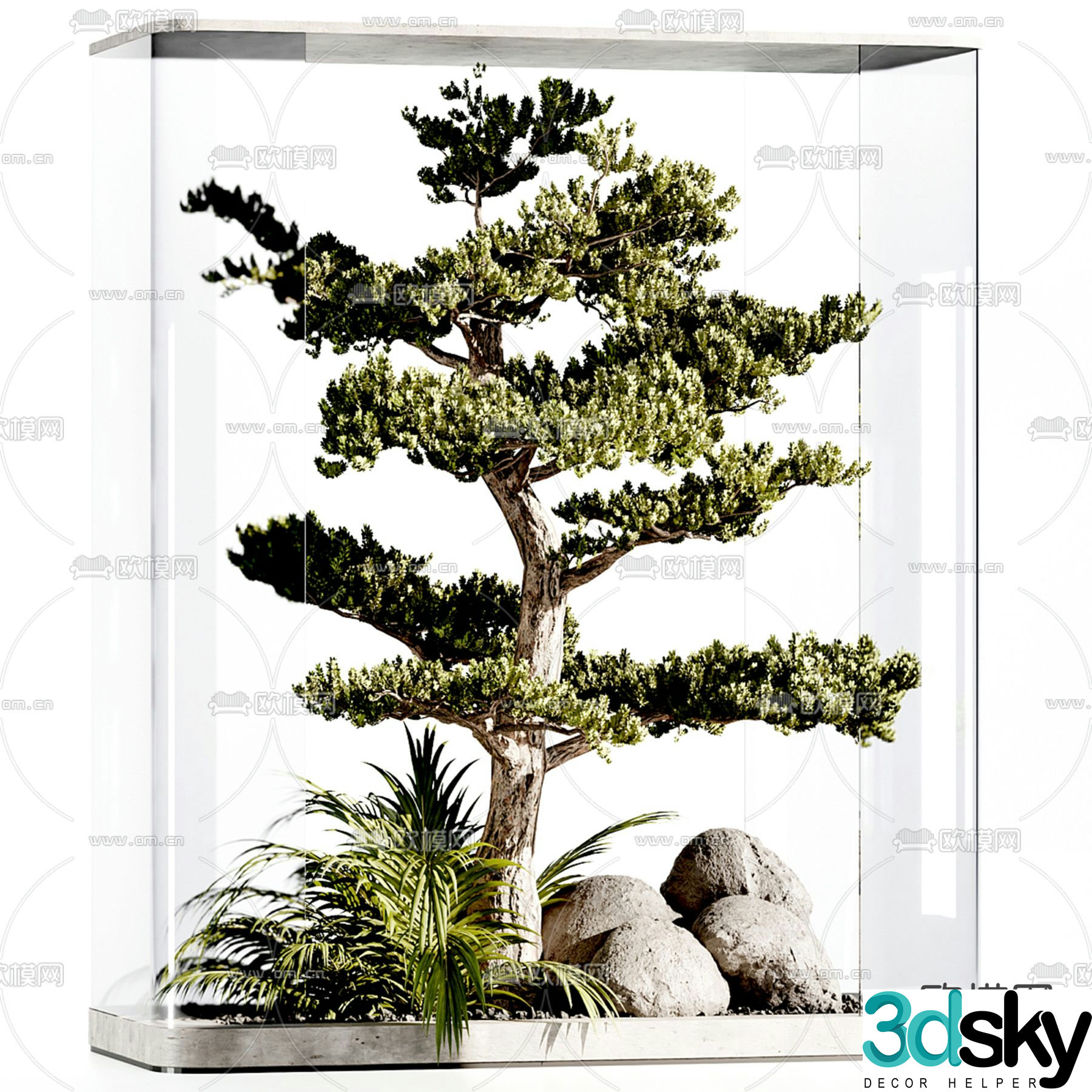 Modern plant pile 3d model