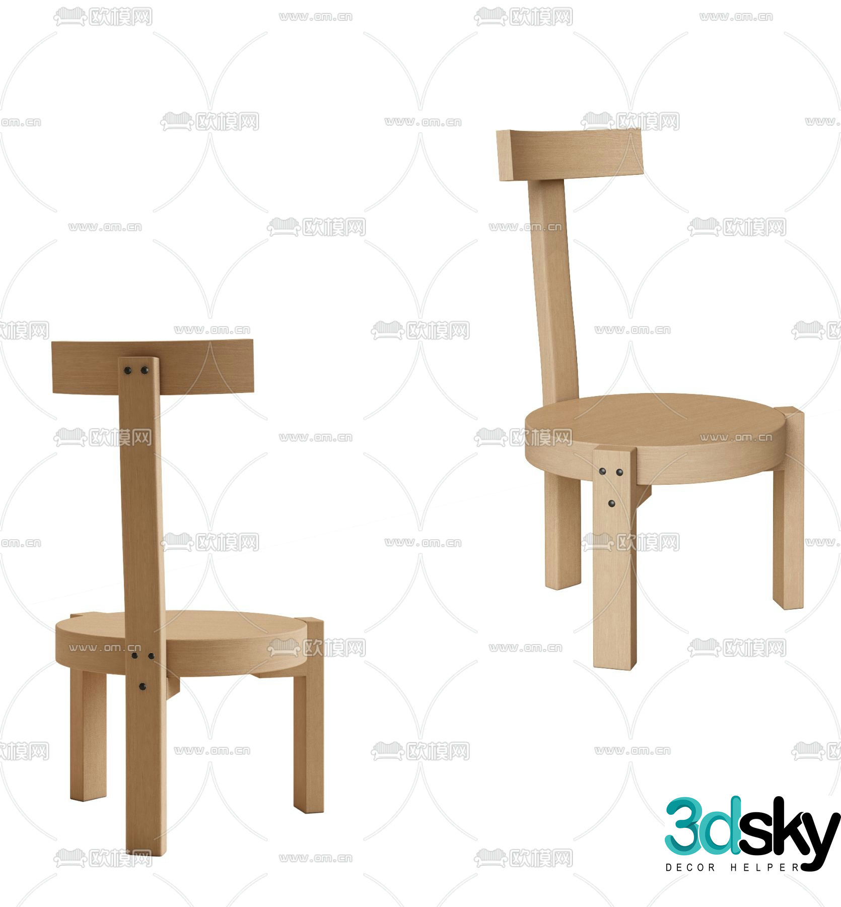Children’s chair seat 3d model