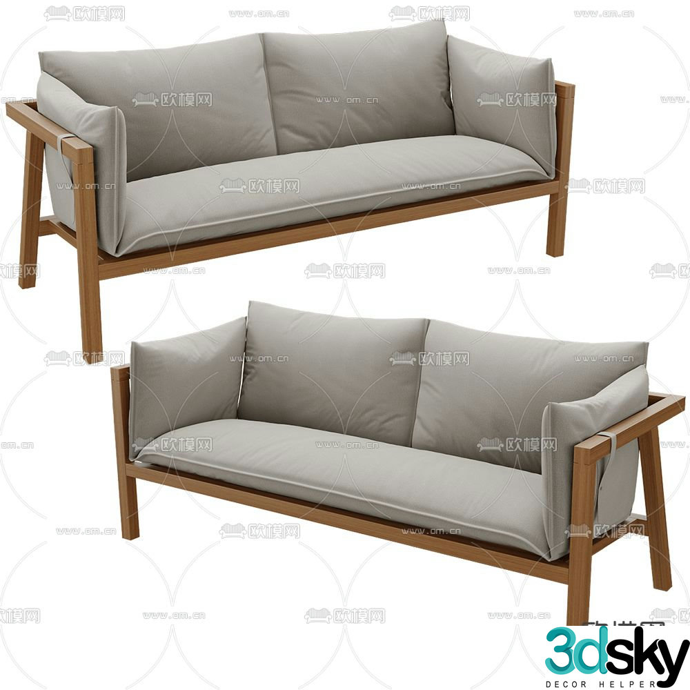 Prostoria loveseat 3d model