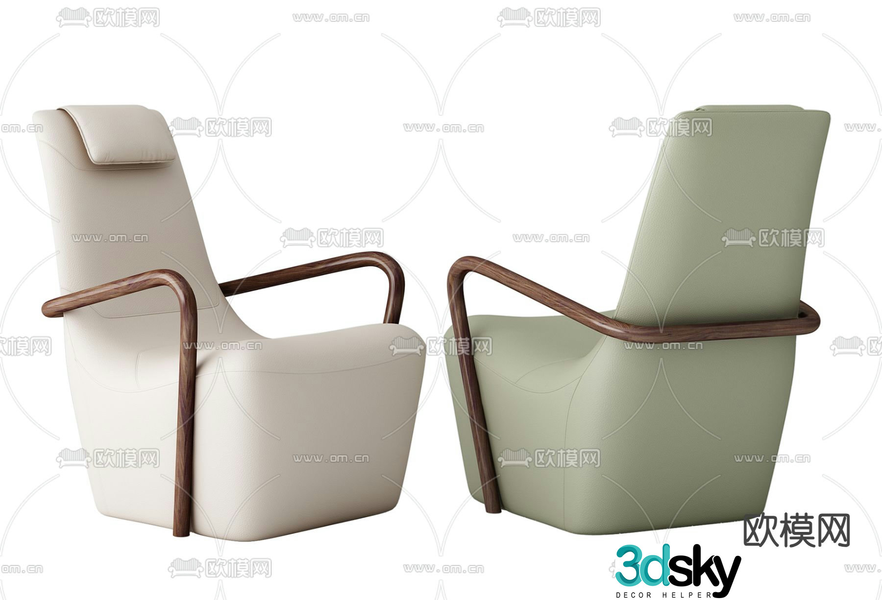 Single sofa leisure sofa 3d model