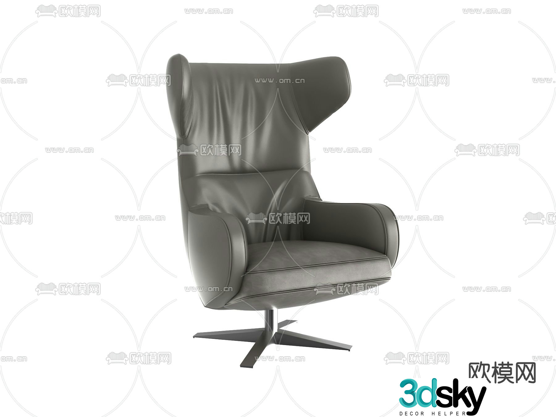 Leather office chair executive chair boss chair 3d model