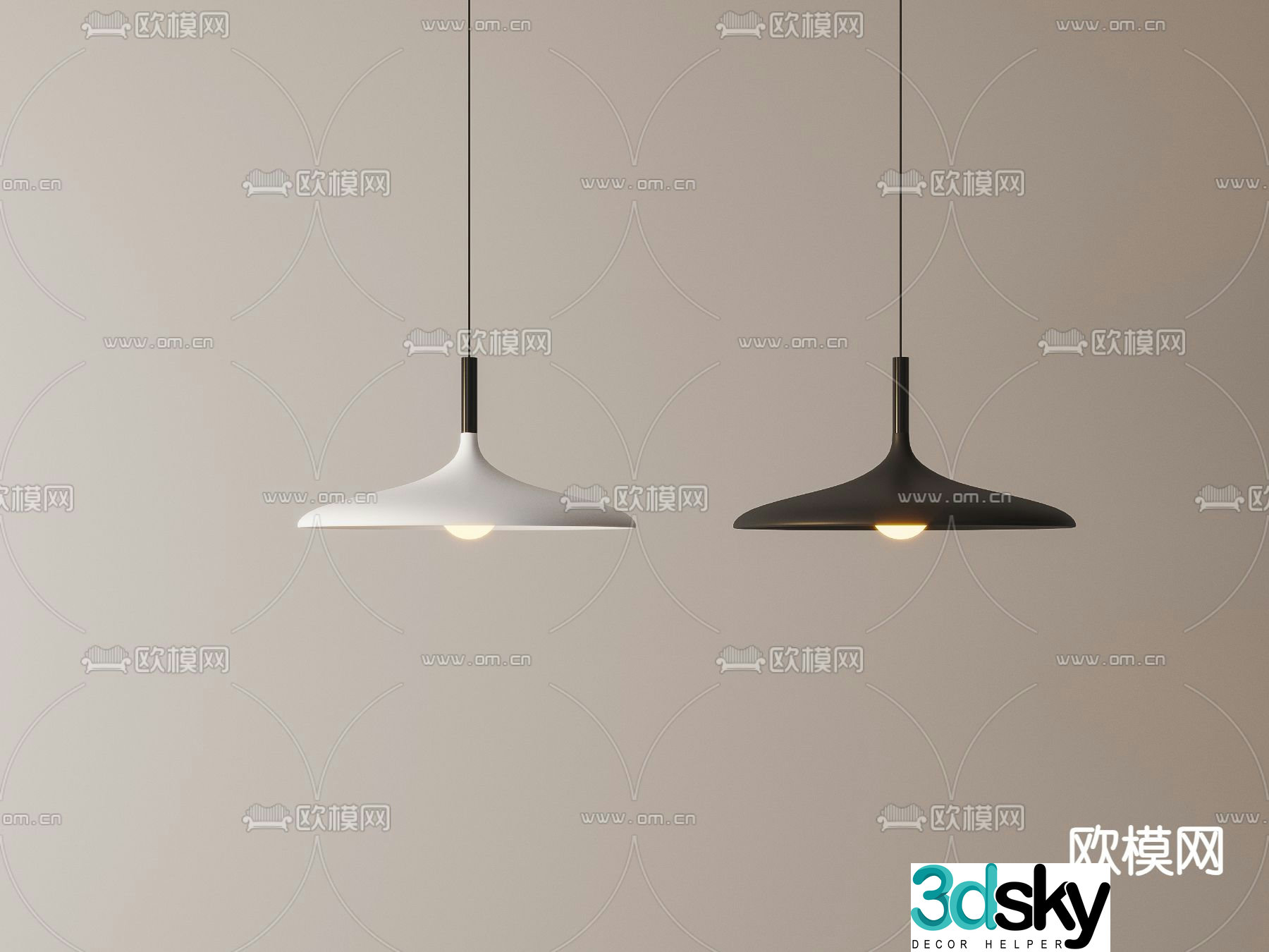 Simple chandelier restaurant chandelier 3d model