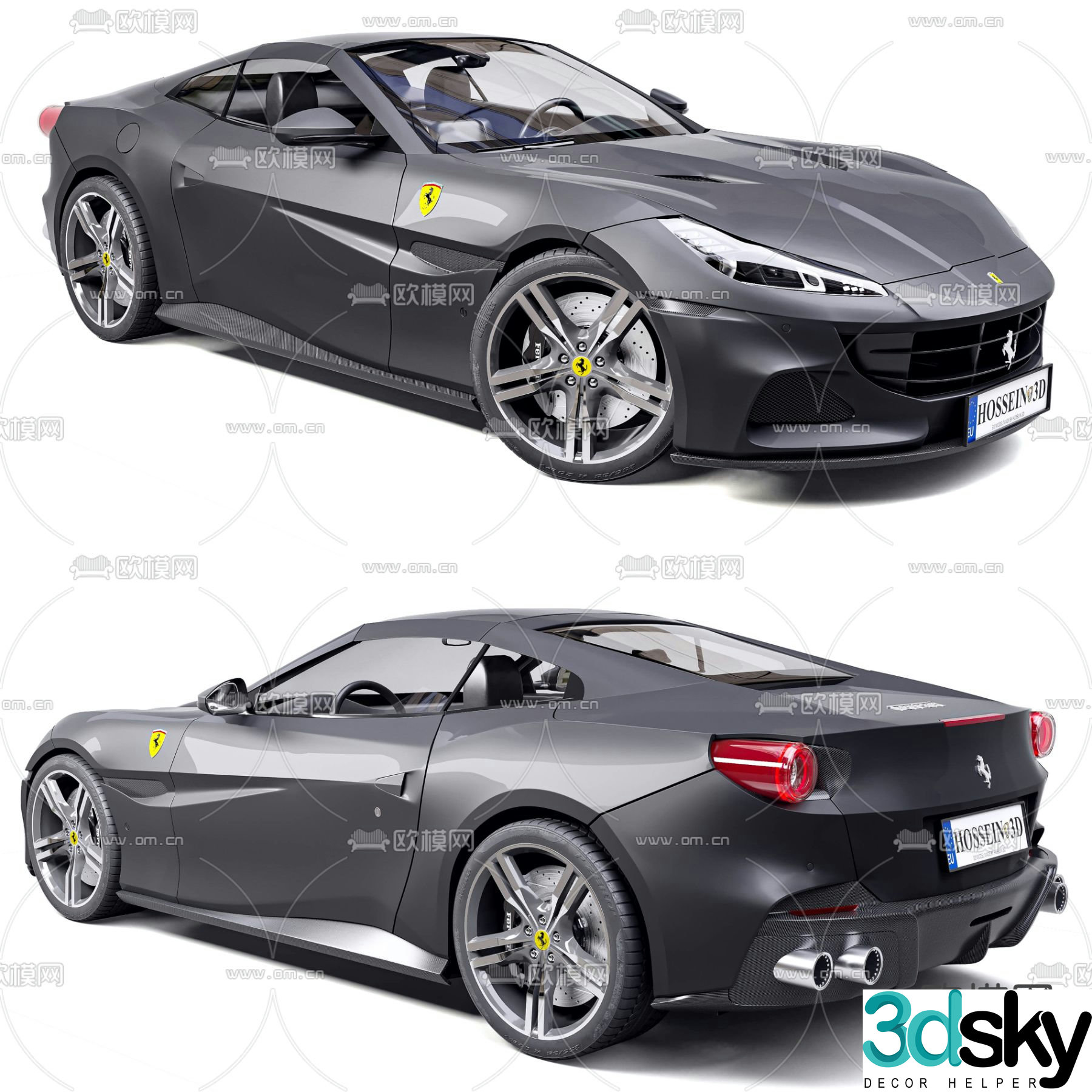 ferrari car sports car 3d model
