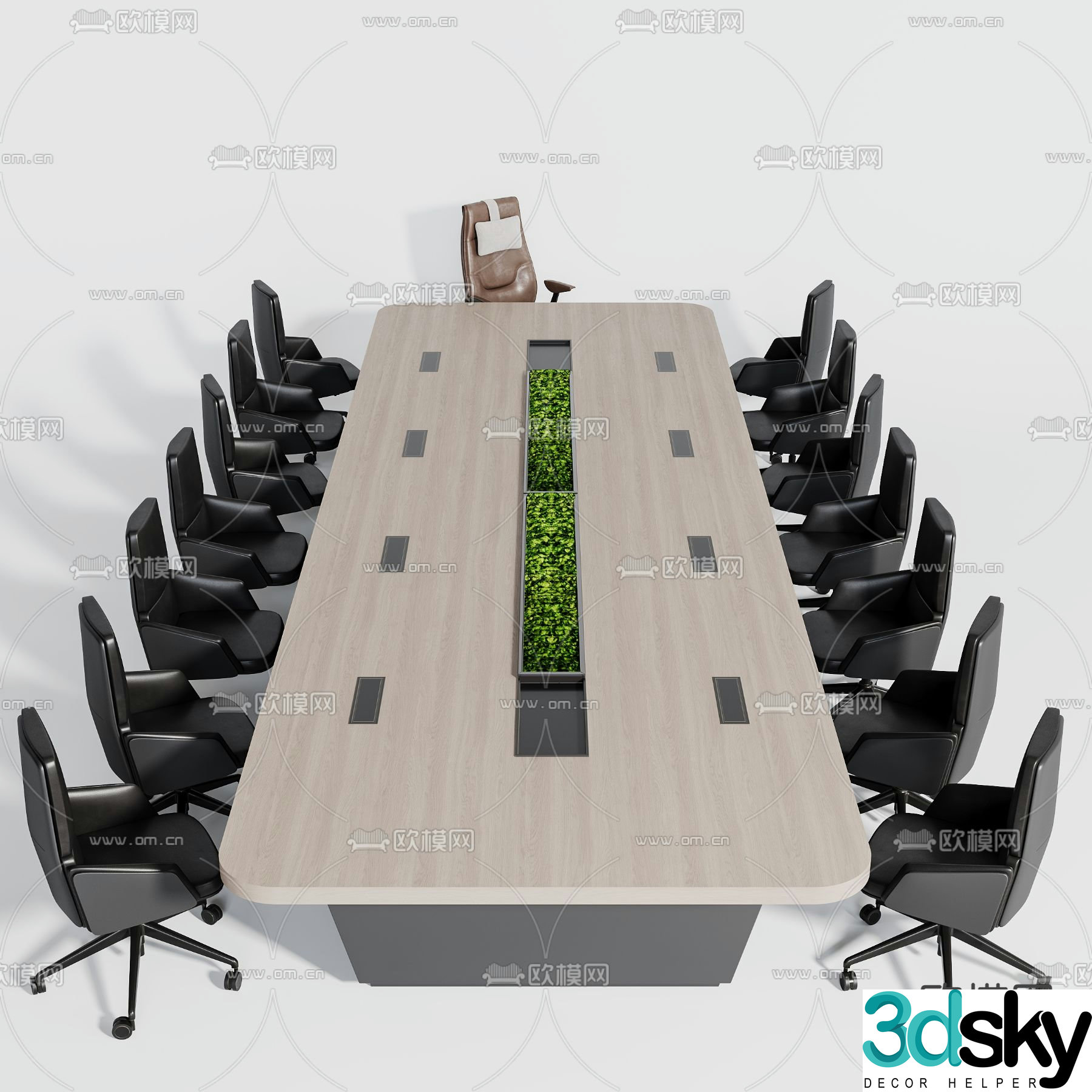 Conference tables and chairs conference table 3d model