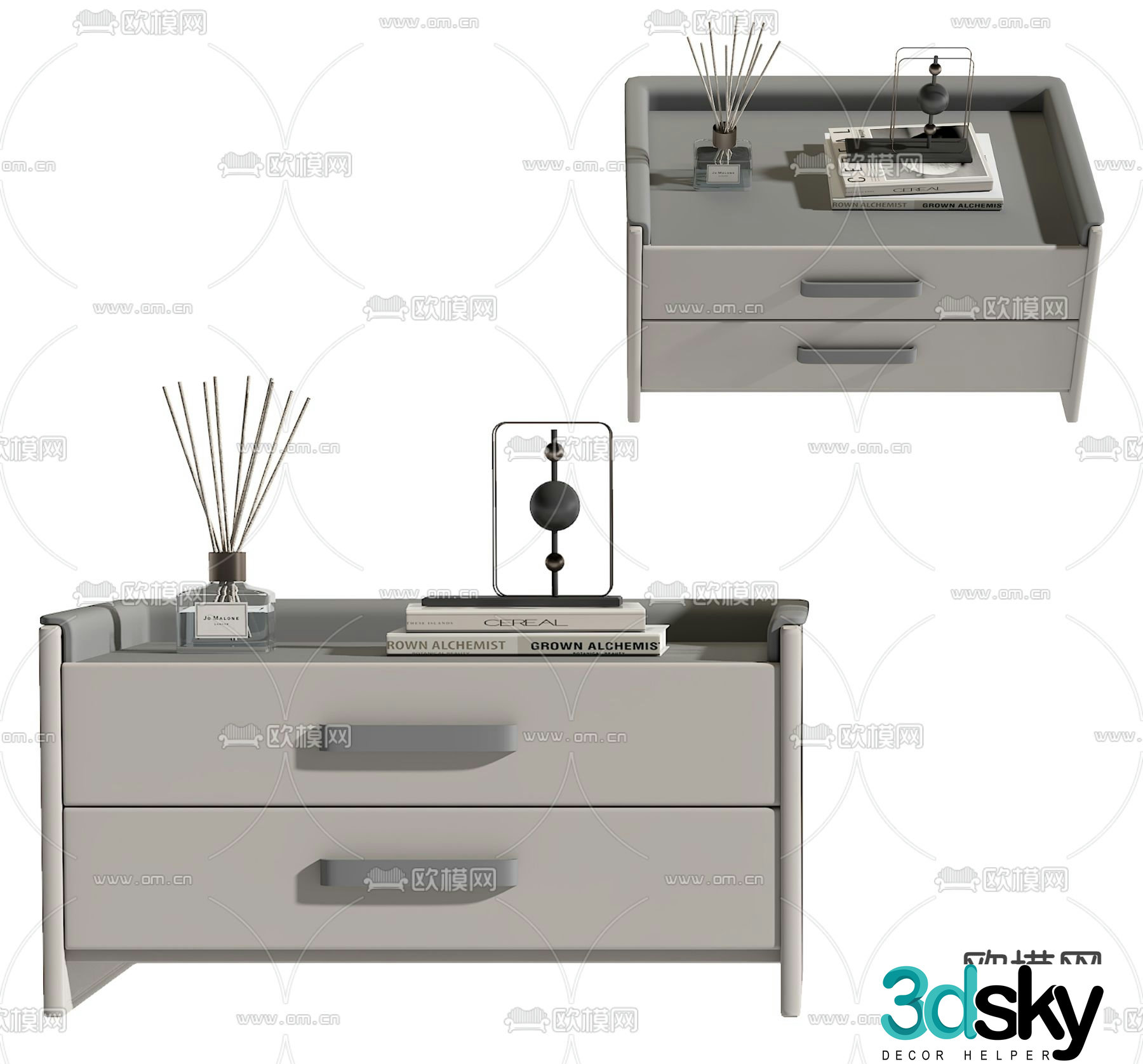 Modern bedside table 3d model