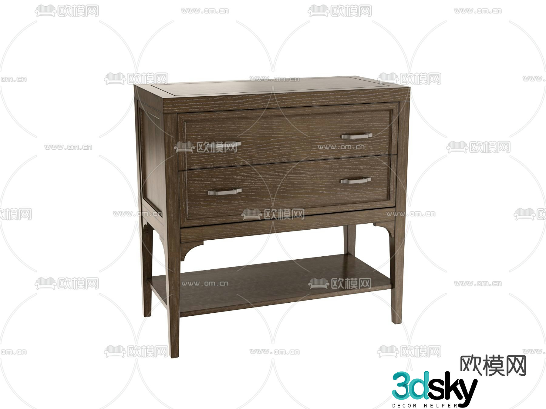 wabi-sabi bedside table 3d model