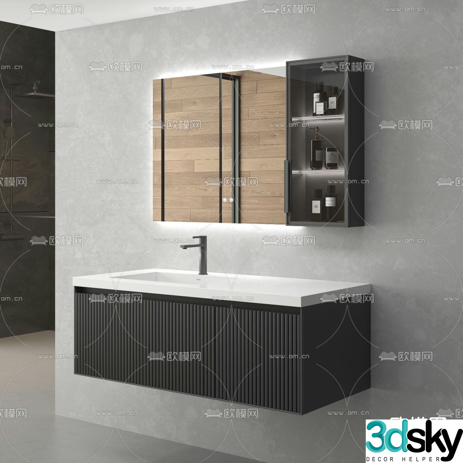 bathroom cabinet bathroom cabinet sink 3d model