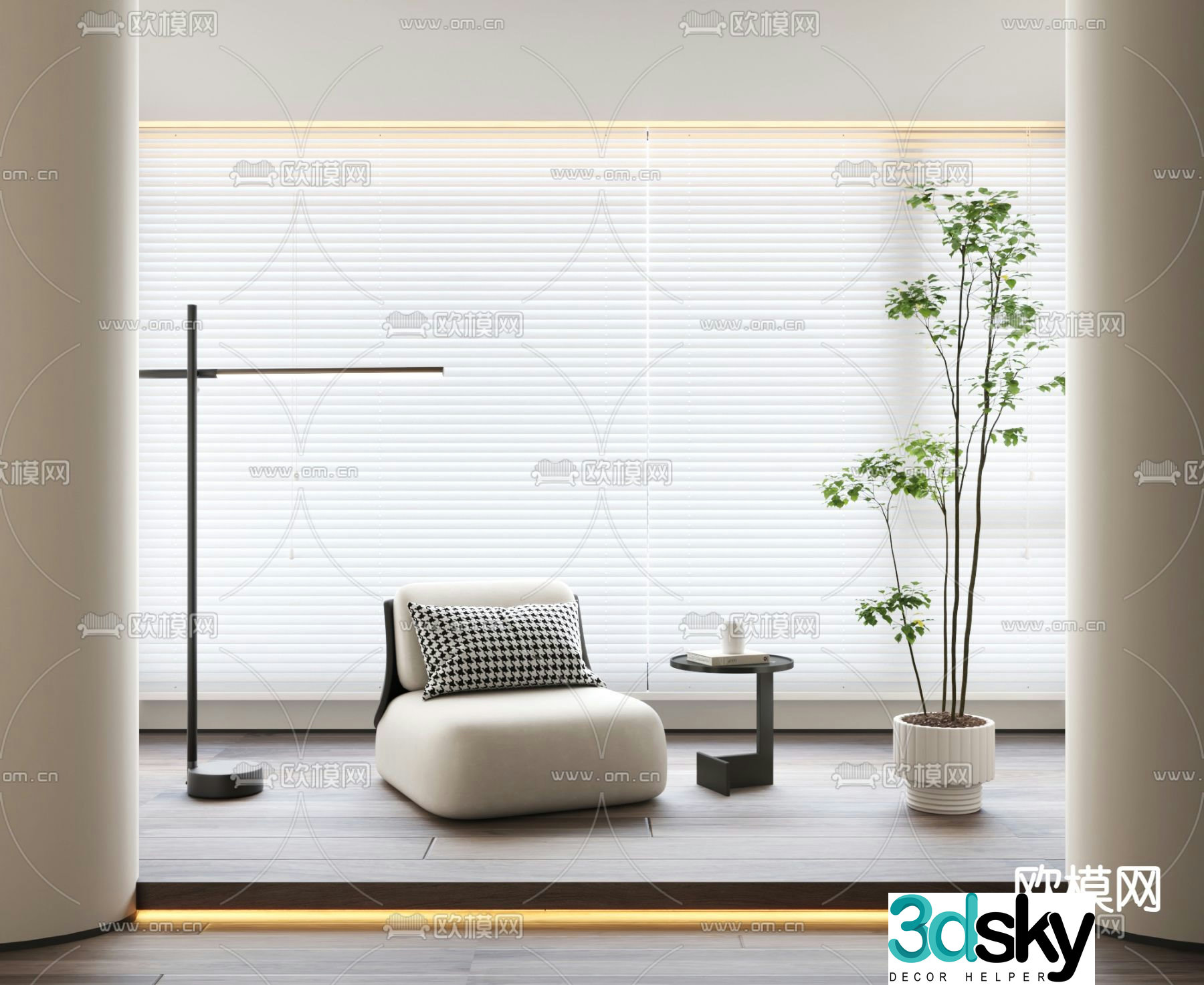 Leisure sofa combination 3d model
