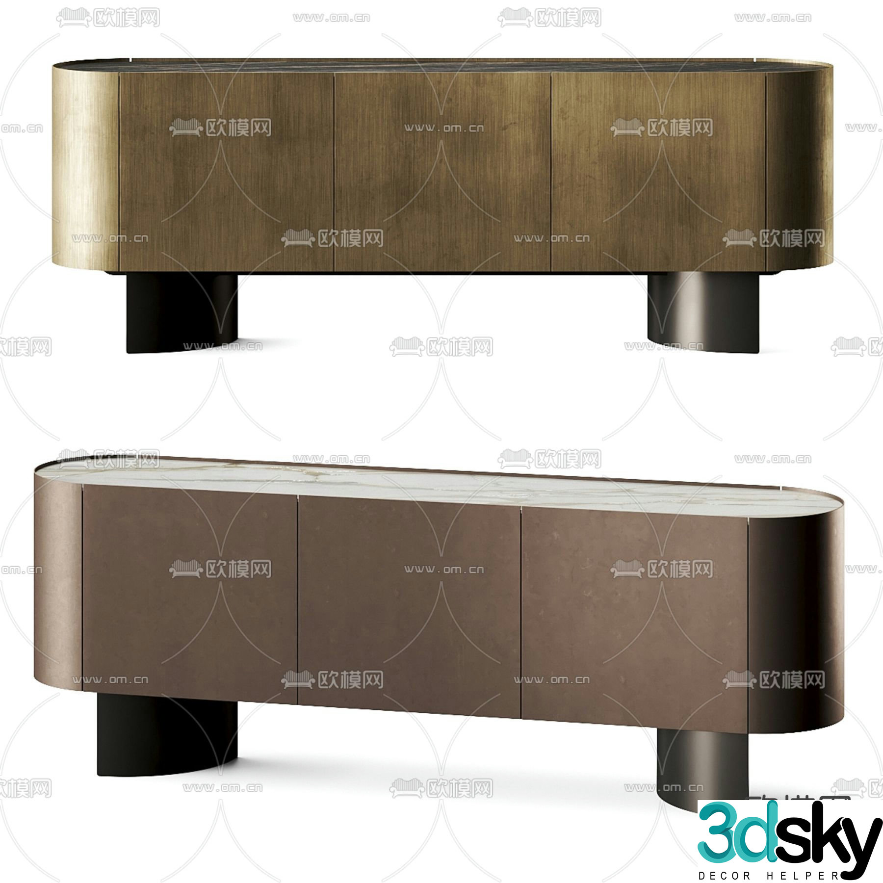 Side cabinet TV cabinet chest of drawers 3d model