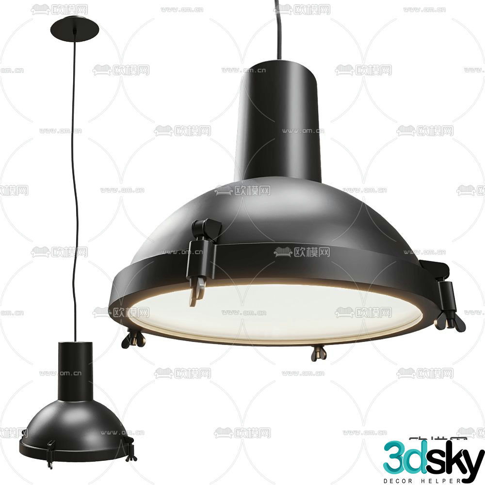 Nemo Industrial Style Chandelier 3D Model