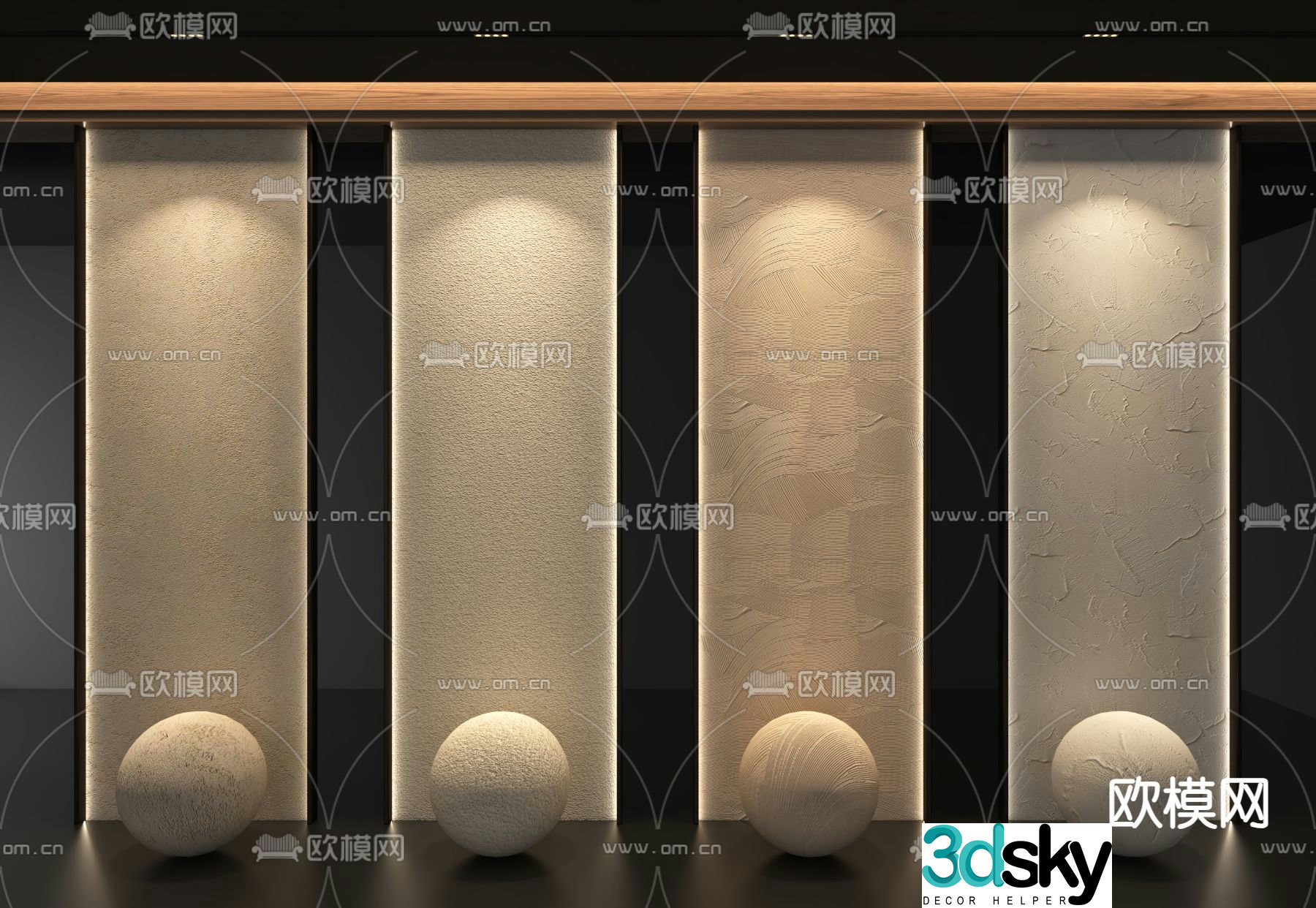 Texture paint art paint diatom mud wall 3d model
