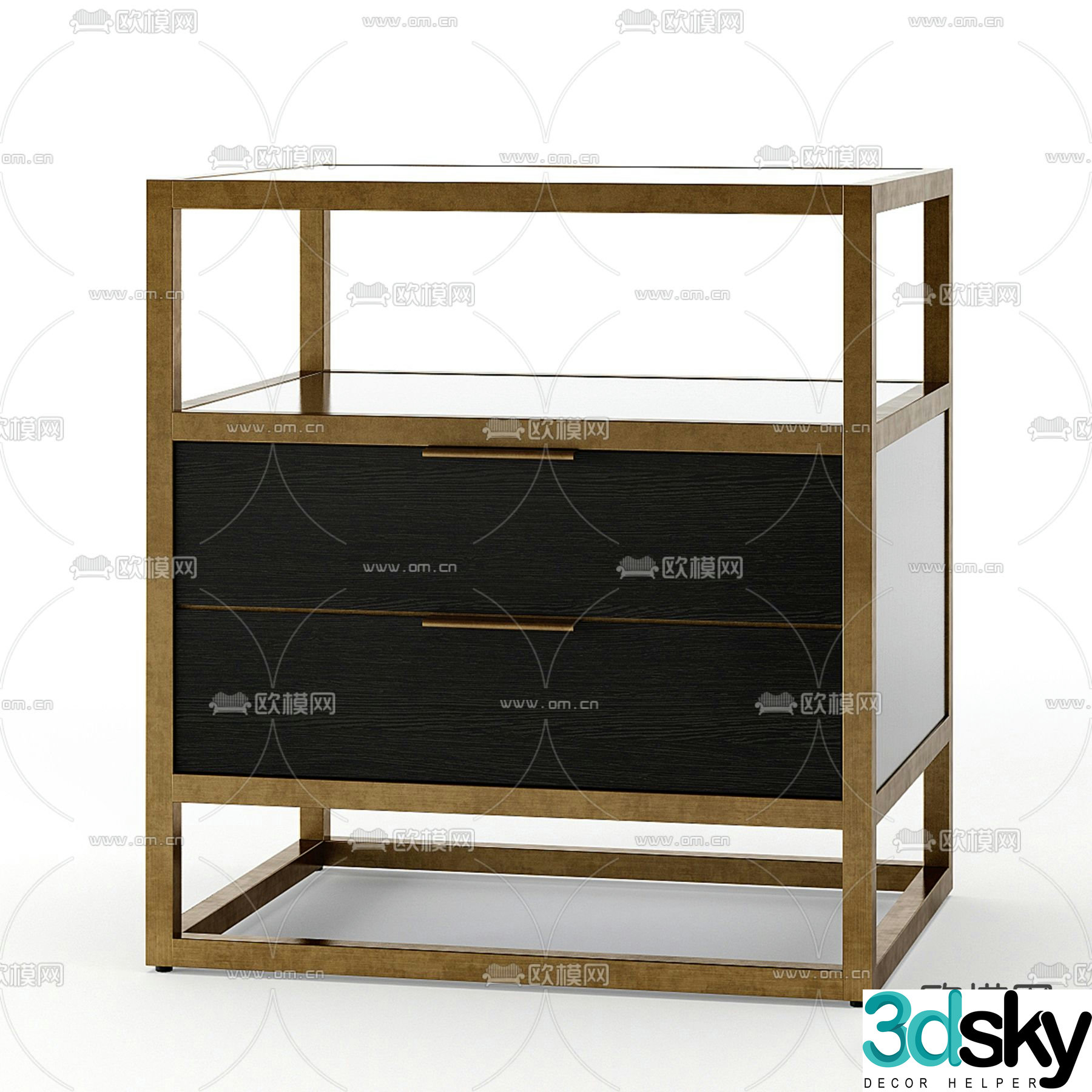 Modern bedside table 3d model