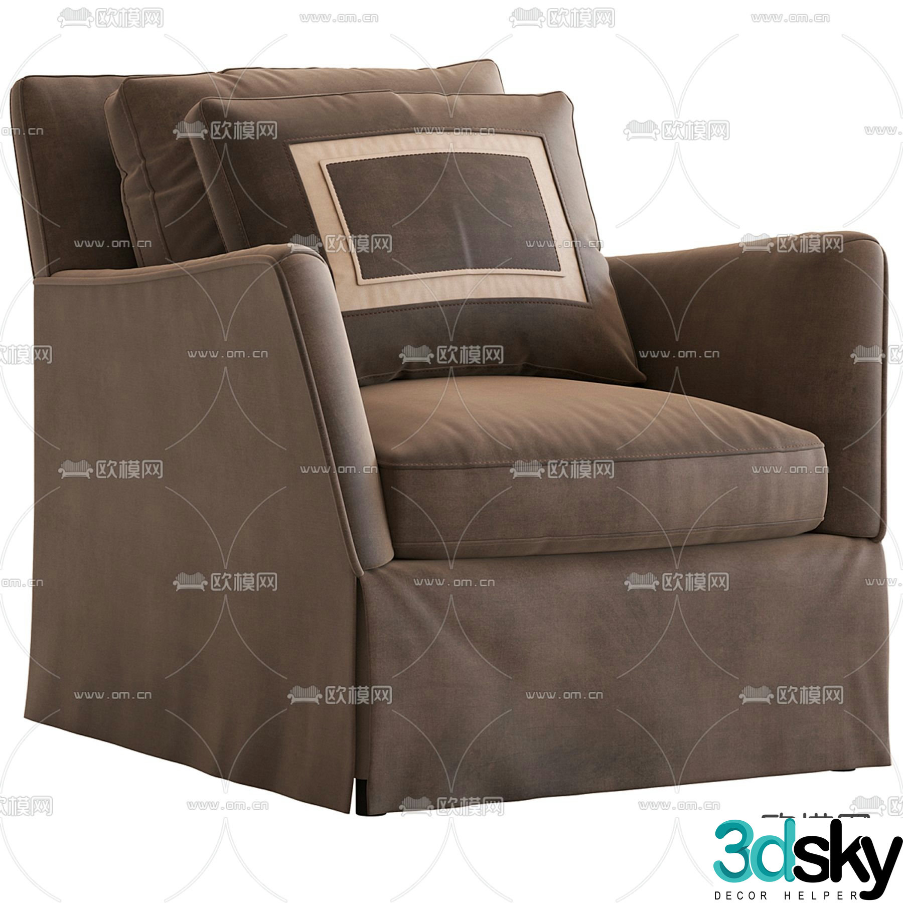 Caracole single sofa 3d model