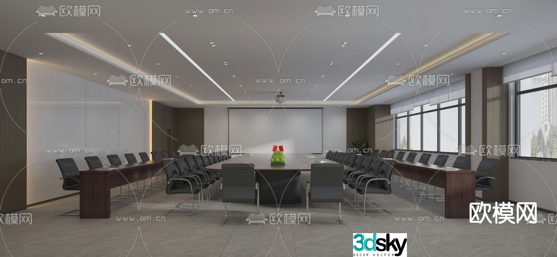 Modern conference room 3d model