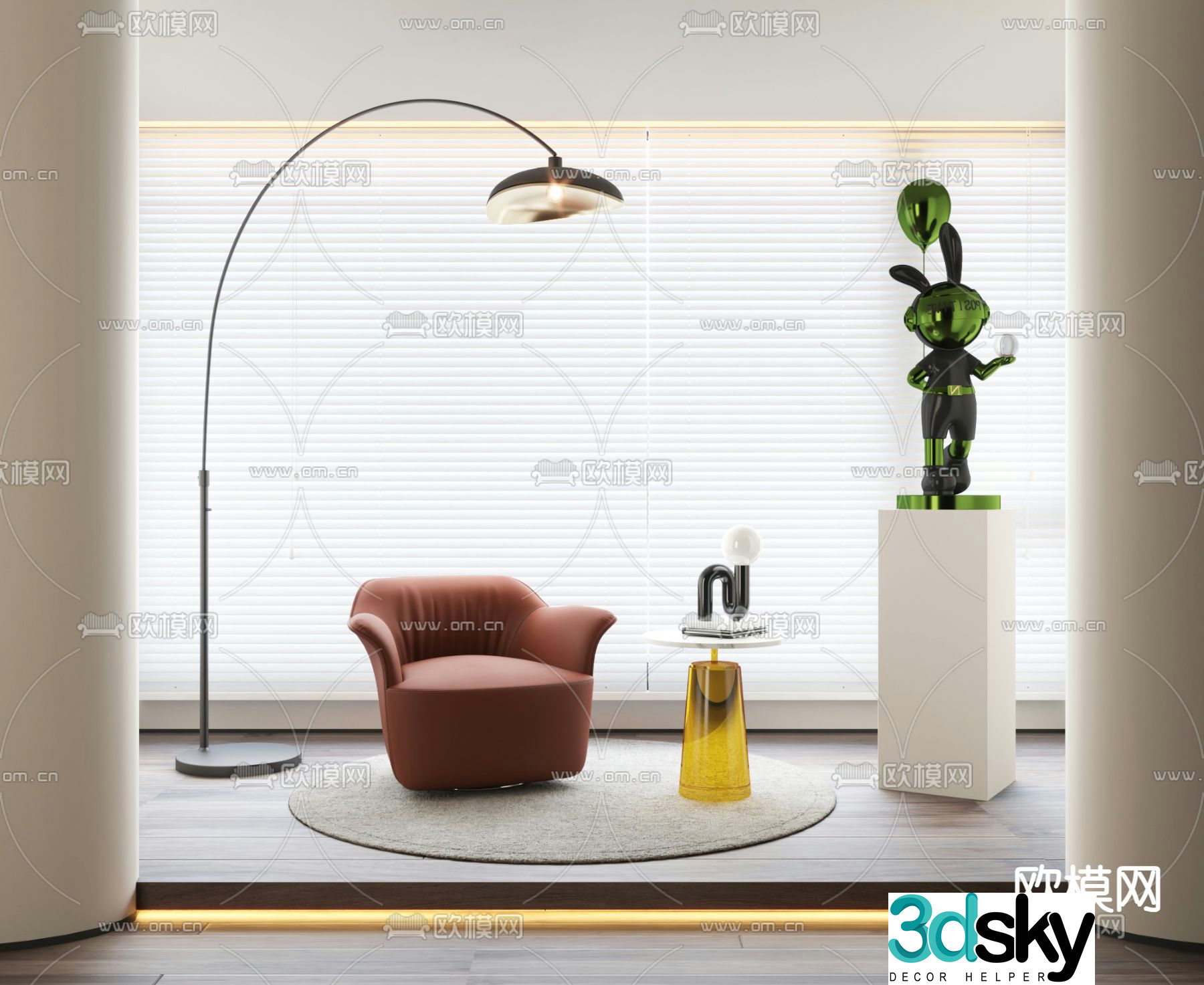Leisure sofa combination 3d model