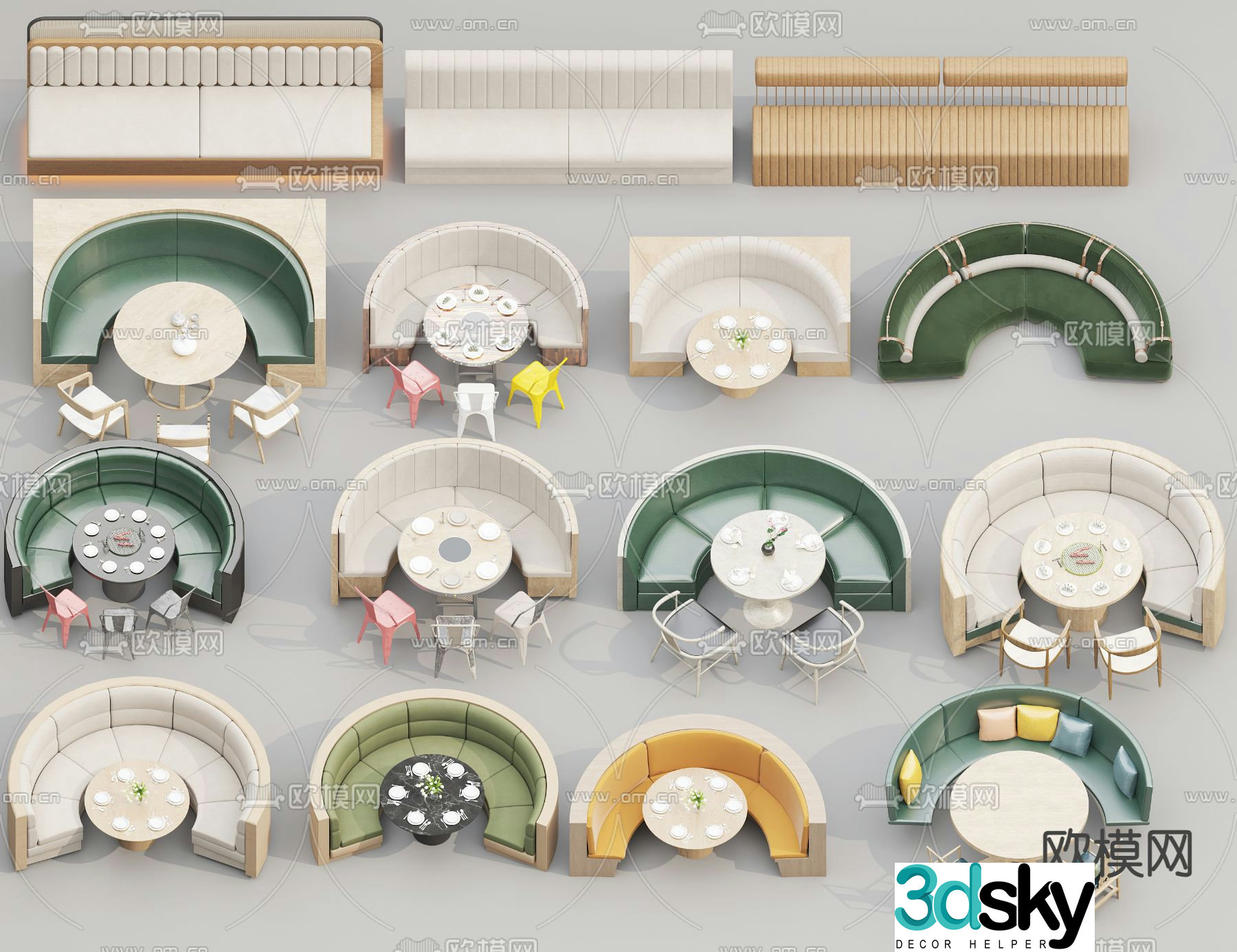 Curved deck 3d model