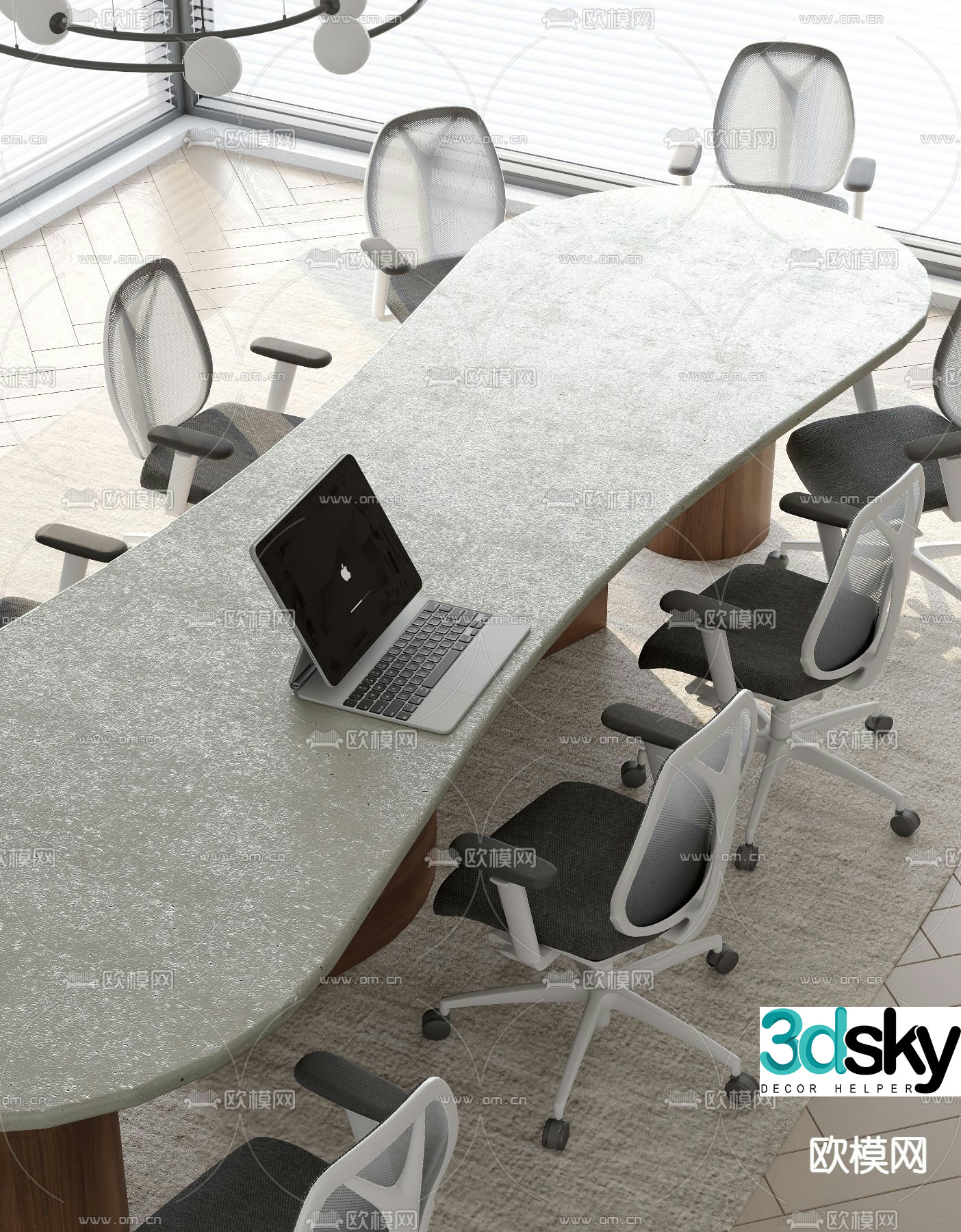 Modern conference table 3d model