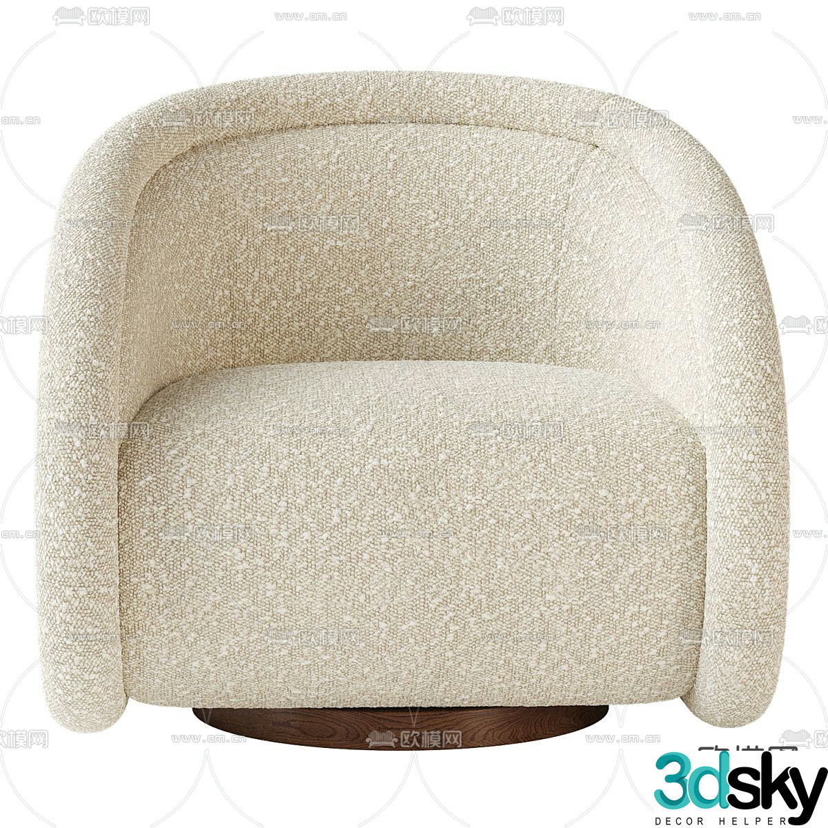 Medoc single sofa leisure sofa 3d model