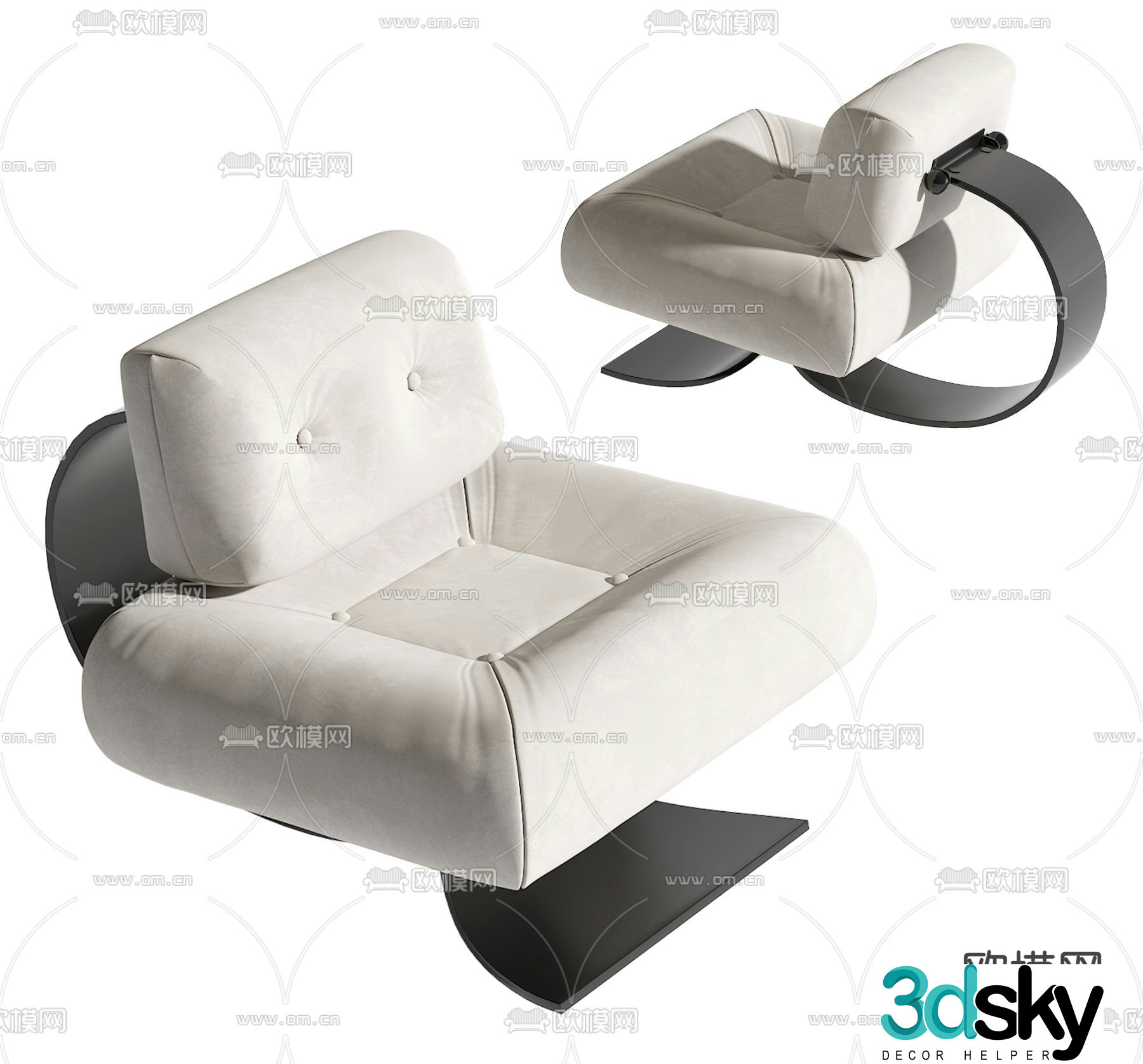 Single sofa 3d model