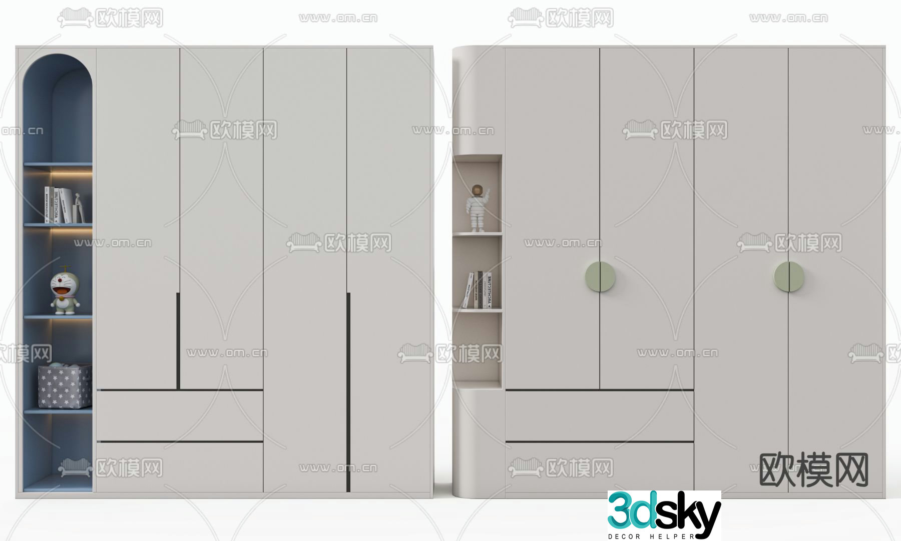 Children’s cabinet wardrobe 3d model