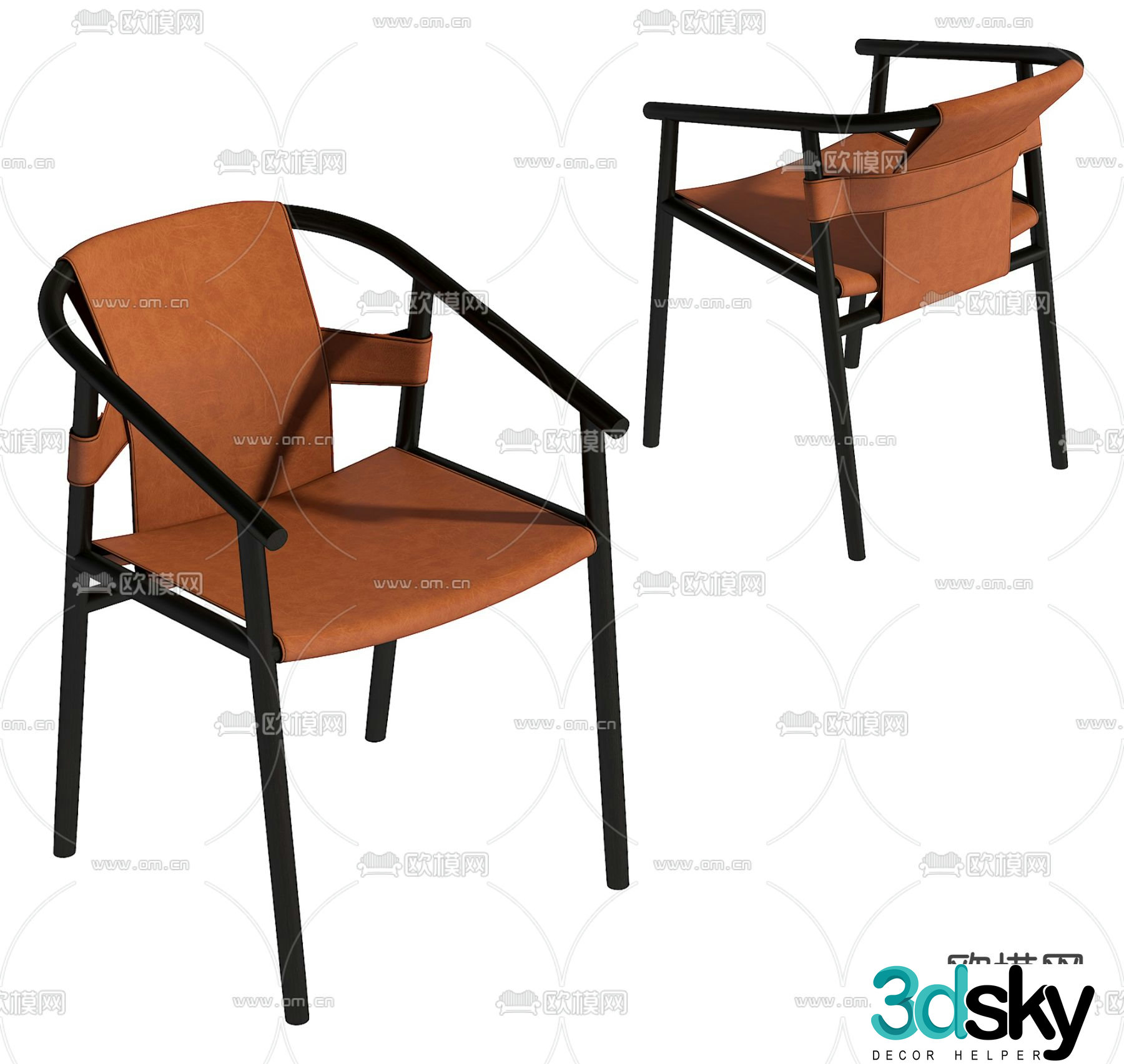 Ditre Italia chair dining chair 3d model