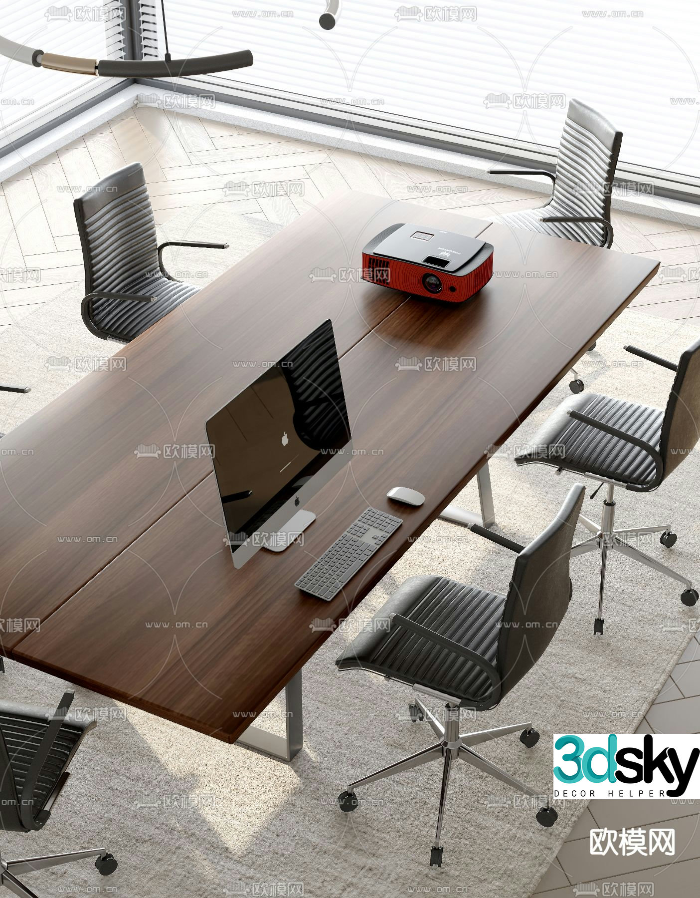 Modern conference table 3d model