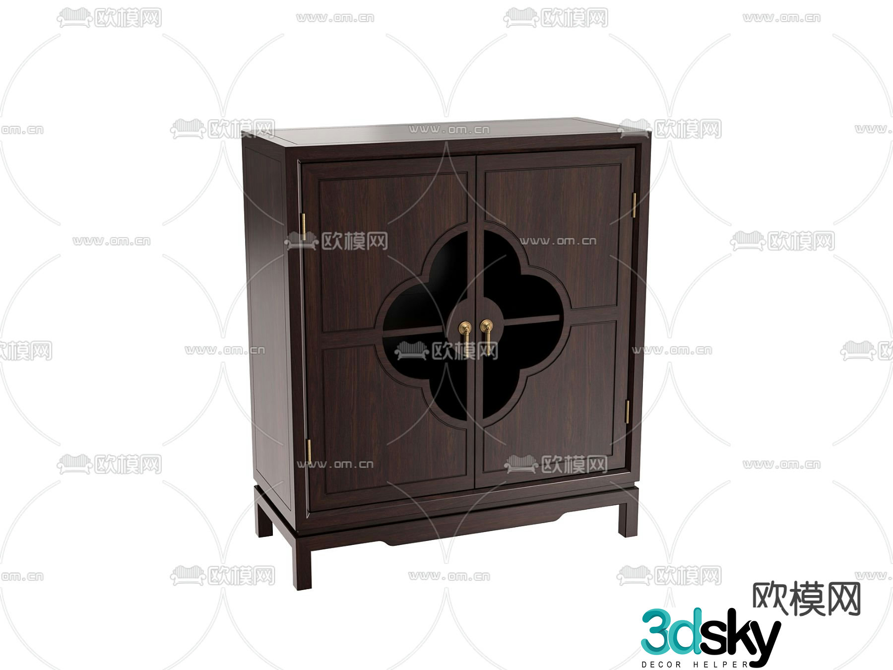 Chinese side cabinet 3D model of porch cabinet