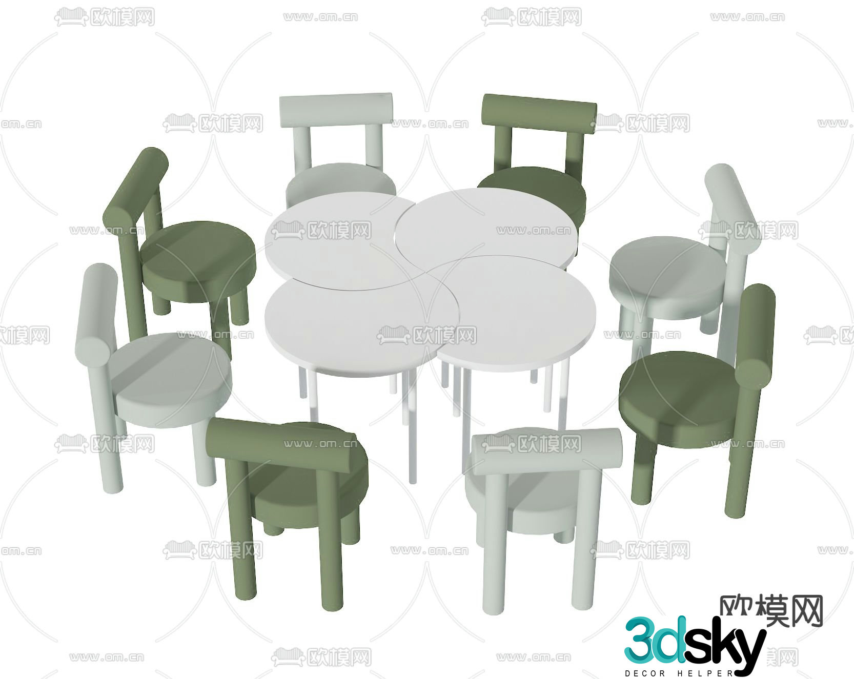 Children’s tables and chairs Toddler tables and chairs 3d model