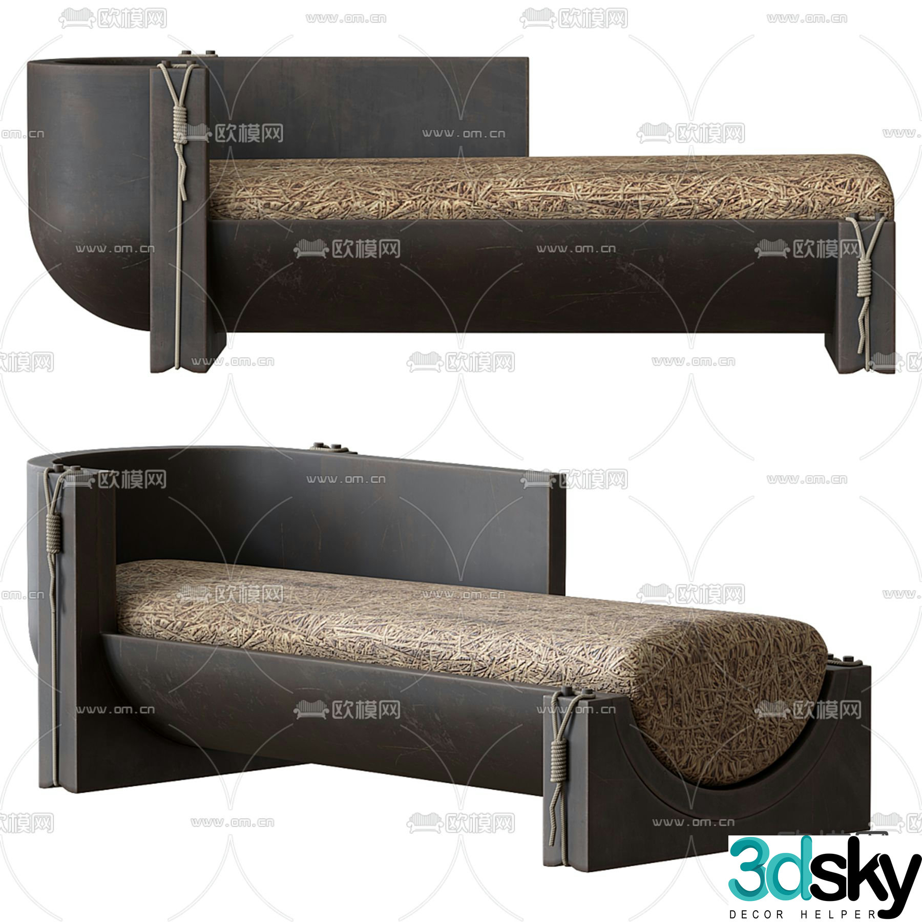 Aequo Ajanta sofa bed 3d model