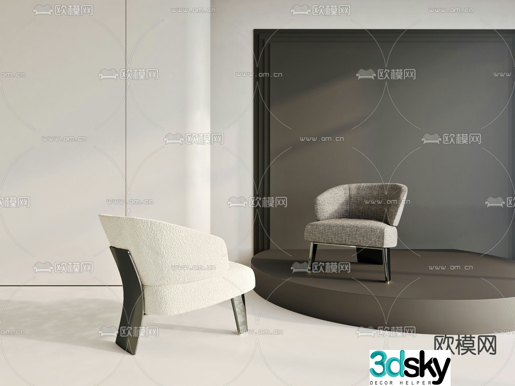 Modern lounge chair 3d model
